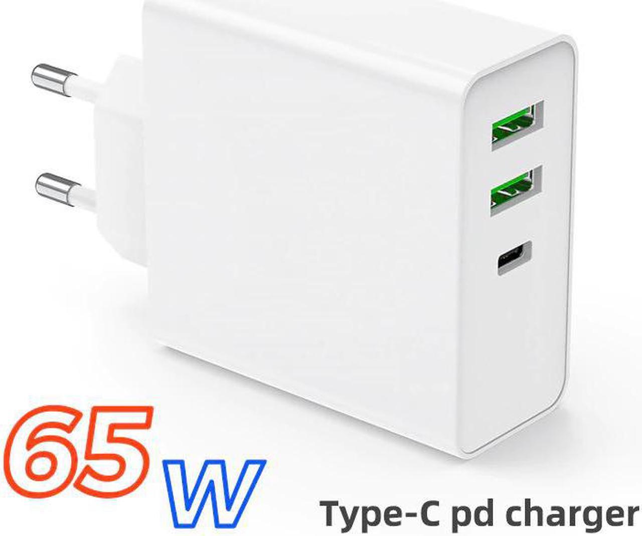 65W TYPE-C USB-C Power Adapter Fast Wall Charger 1Port PD60W QC3.0 Charger 2port USB for iPhone// for Laptops