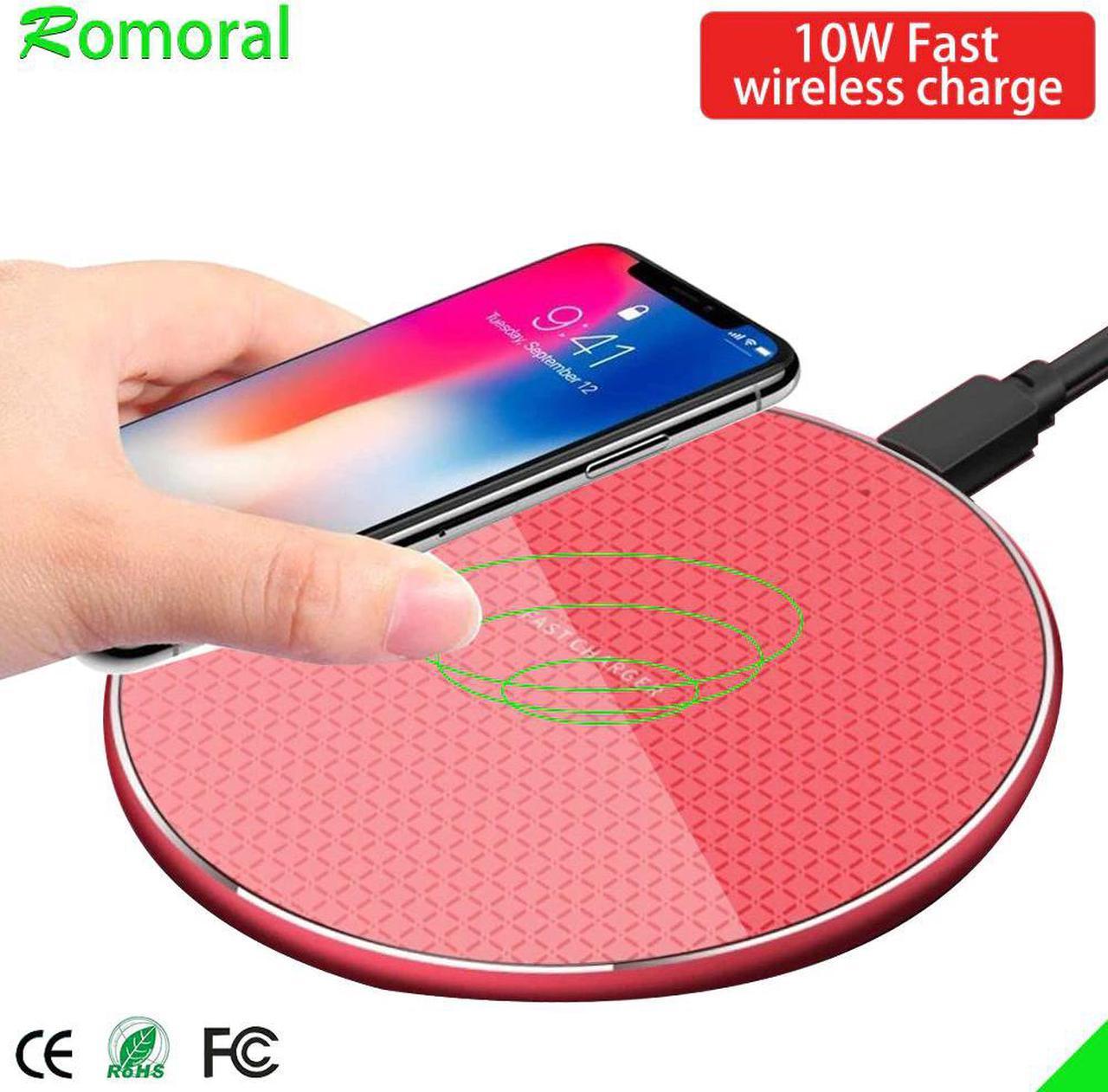 10W Fast Wireless Charger For  Galaxy S10 S9/S9+ S8 Note 9 USB Charging Pad for iPhone 11 Pro XS Max XR X 8 Plus