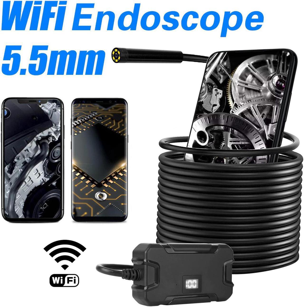 Endoscope Camera HD1080p WiFi Borescope Inspection Camera Waterproof IP67 Flexible Snake Camera Y13 5.5mm