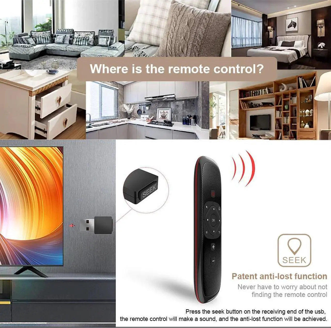 Alt view image 5 of 5 - W2 Air Mouse Voice Remote Control 2.4GHz Wireless Keyboard IR Learning Microphone Gyroscope for Android TV Box H96 MAX X96 Max