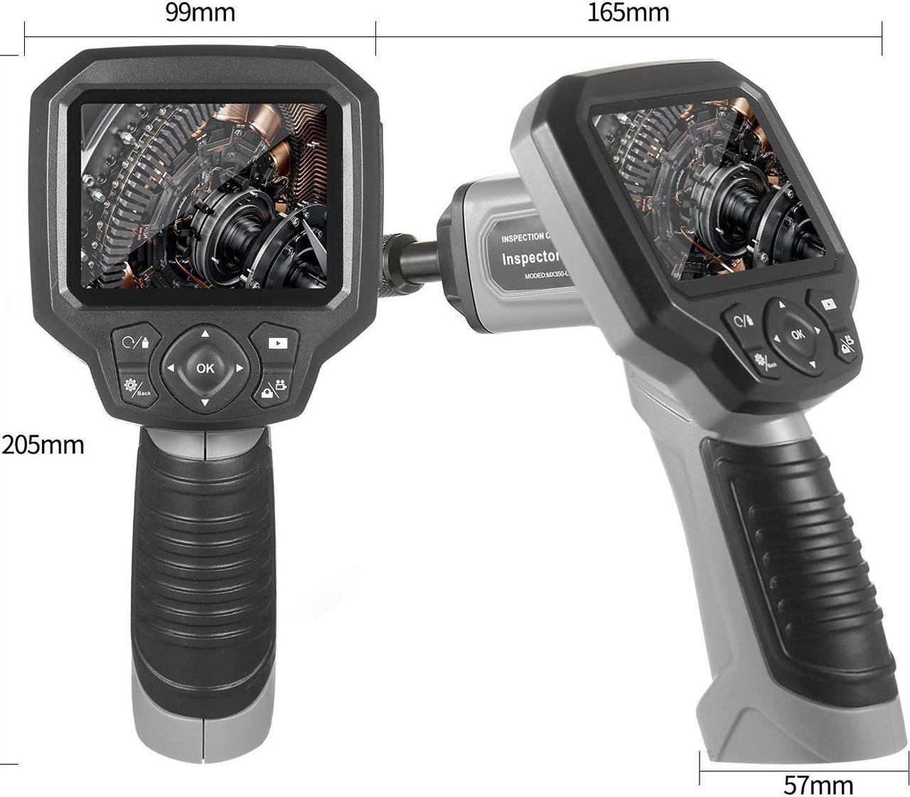 Alt view image 3 of 5 - Industrial Endoscope Borescope MX350 Videoscope with 3.5-inch Screen 4 LED Lights Inspection Camera Handheld Display