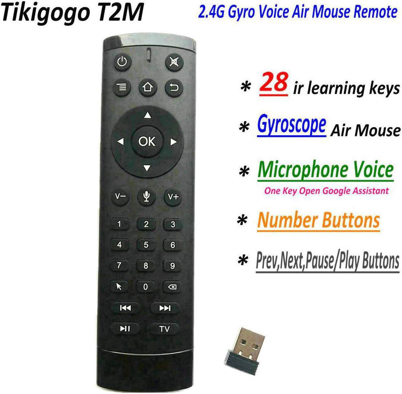 T2M 2.4G Gyro Air Mouse IR Learning Google Voice Search for Android Smart TV Box PK T1M G10s G20s G30s G21 Pro Remote Control