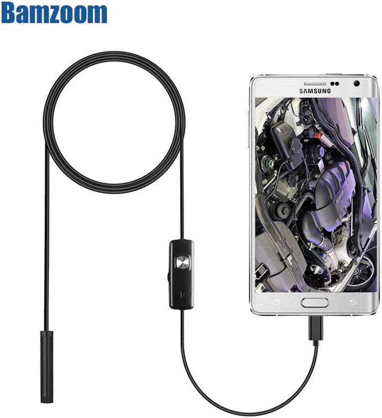 2M 1M 7mm Endoscope Camera Flexible IP67 Waterproof Inspection Borescope Camera for Android PC Notebook 6LEDs Adjustable