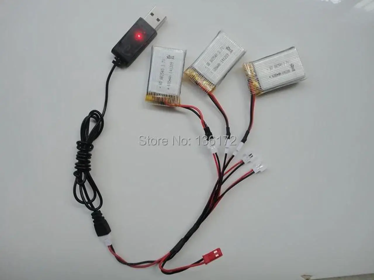 Alt view image 4 of 5 - 3.7v 650mah 20c battery+USB cable charger for drone  X5C X5 X5SC X5SW X5C-1 2.4G rc quadcopter parts Li-po battery