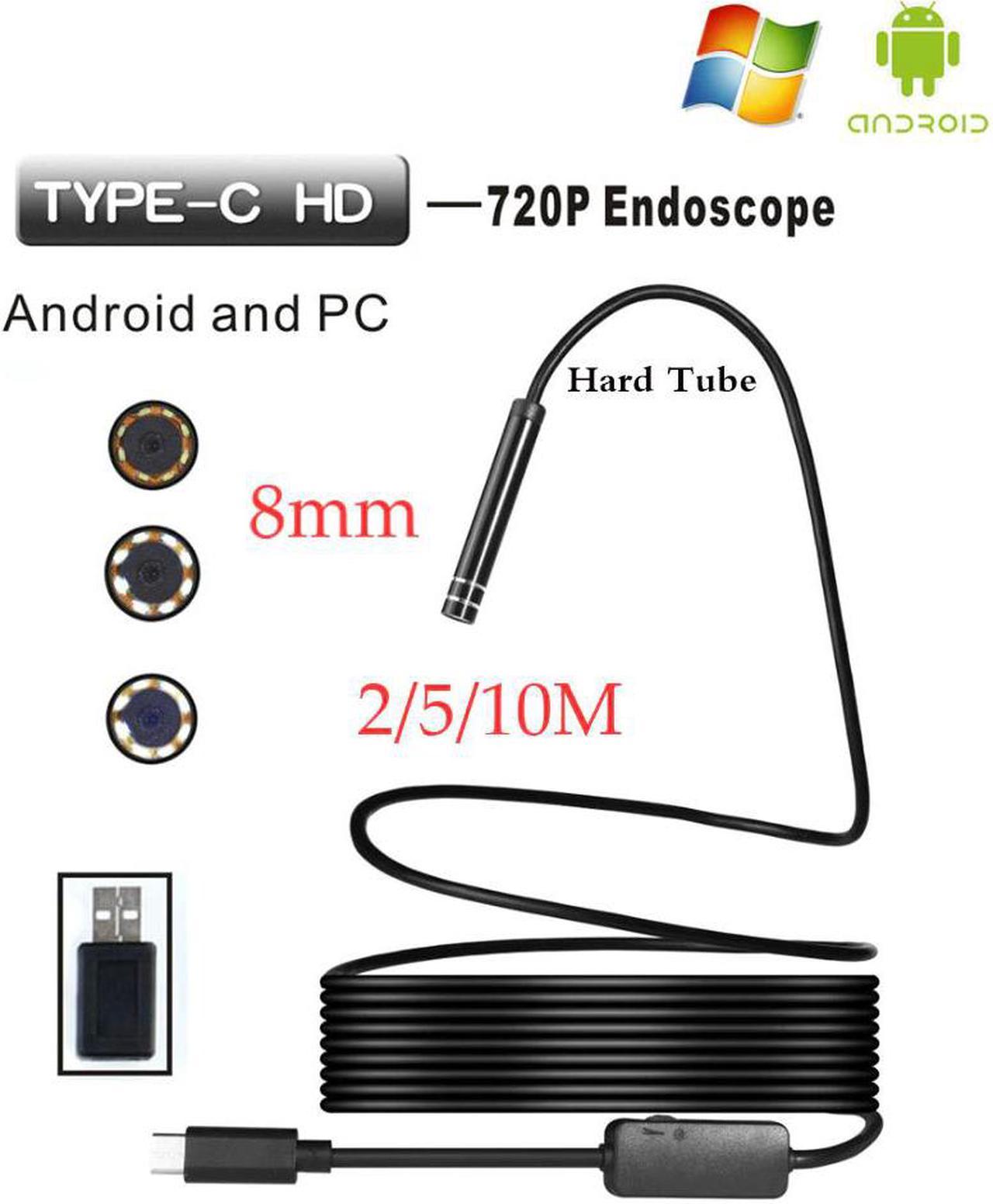 8mm Lens Android HD Endoscop Camera Type C USB Endoscopio Inspection Hard Tube Camera PC Android for Huawei Phones Borescope