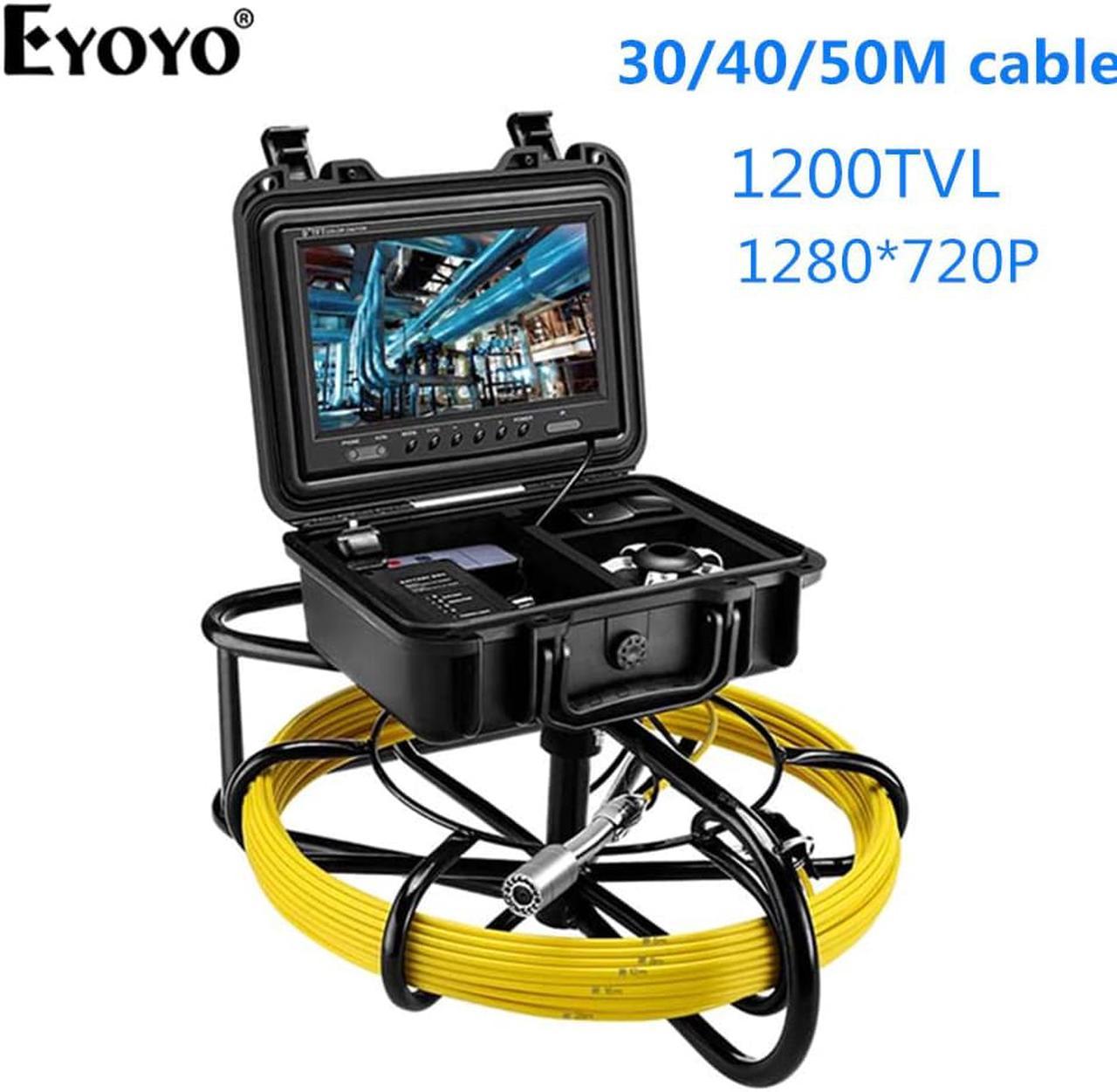 HD 1280*720P Pipeline Endoscope Inspection Camera Underwater Industrial Pipe Sewer Drain Wall Digital cam LCD Monitor