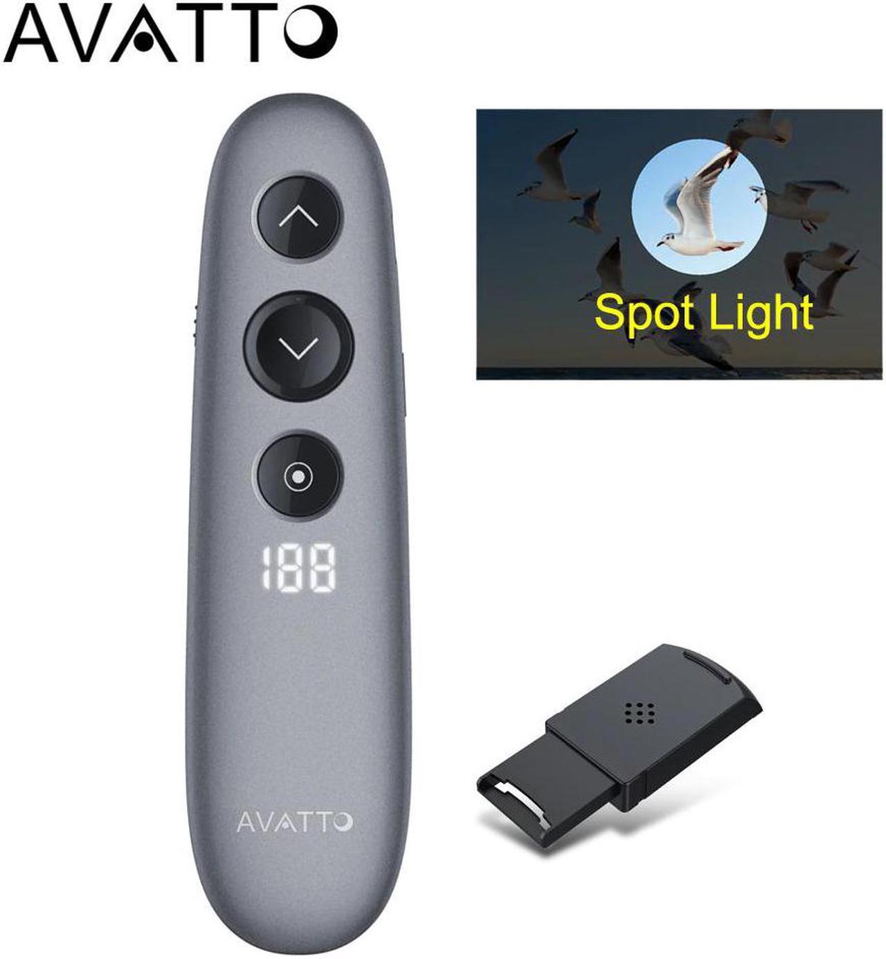 H100 Spotlight Magnify Presentation Remote Control with Air Mouse , 2.4G Wireless PPT Presenter Digital Laser Pointer