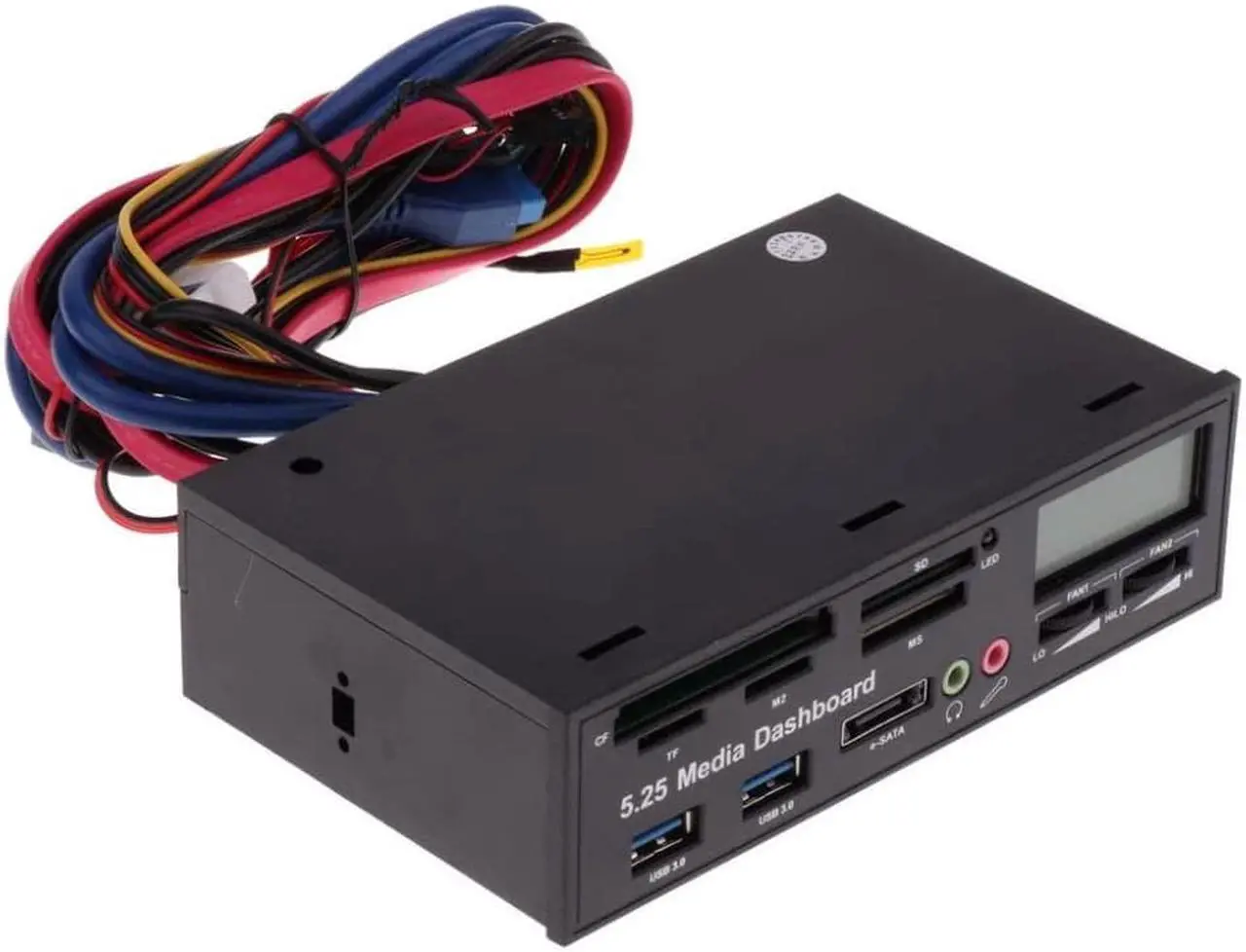 Alt view image 5 of 5 - 1PC 5.25 Inch USB 3.0 High Speed Media Dashboard Front Panel PC Multi Black Card Reader