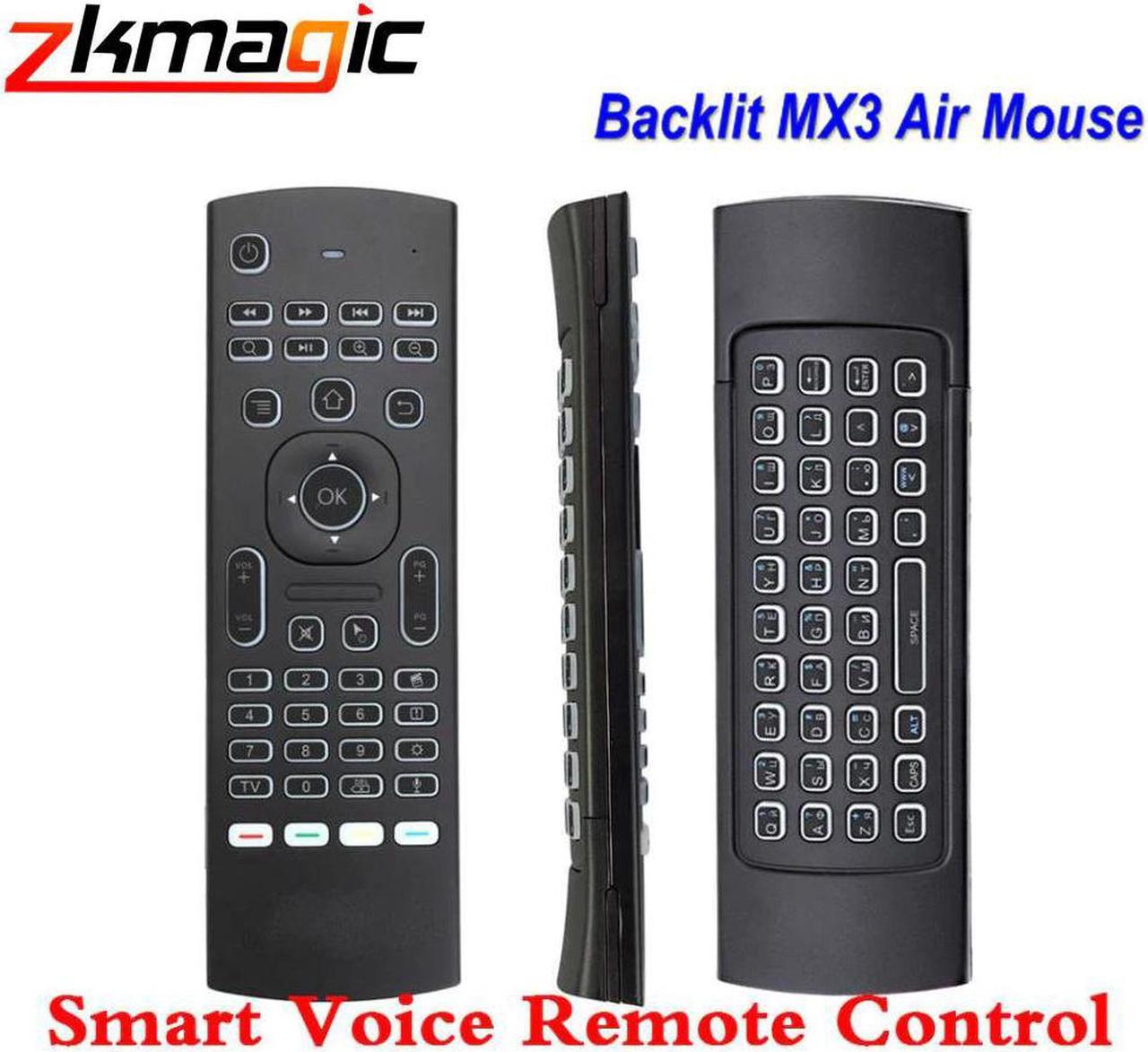 Backlit Air Mouse  English 5 IR Learning keys for Android Smart TV Box pc 2.4G RF Wireless Keyboard PK G30s Remote