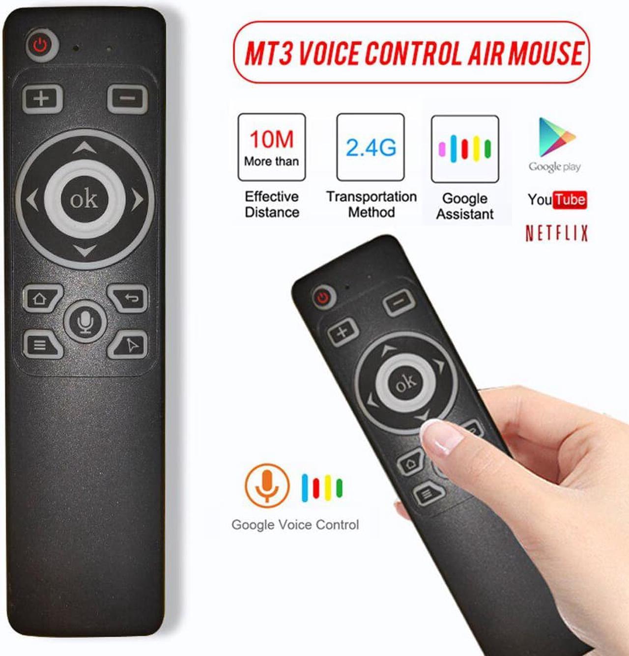 Air Mouse Voice Remote Control With 2.4G USB Receiver Gyro Sensing Wireless Smart Remote For Android TV BOX PC