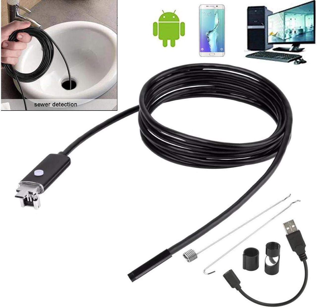 5.5mm 7mm 1M 2M USB Cable Waterproof 6LED Android Endoscope 1/9 CMOS Mini USB Endoscope Inspection Camera Borescope