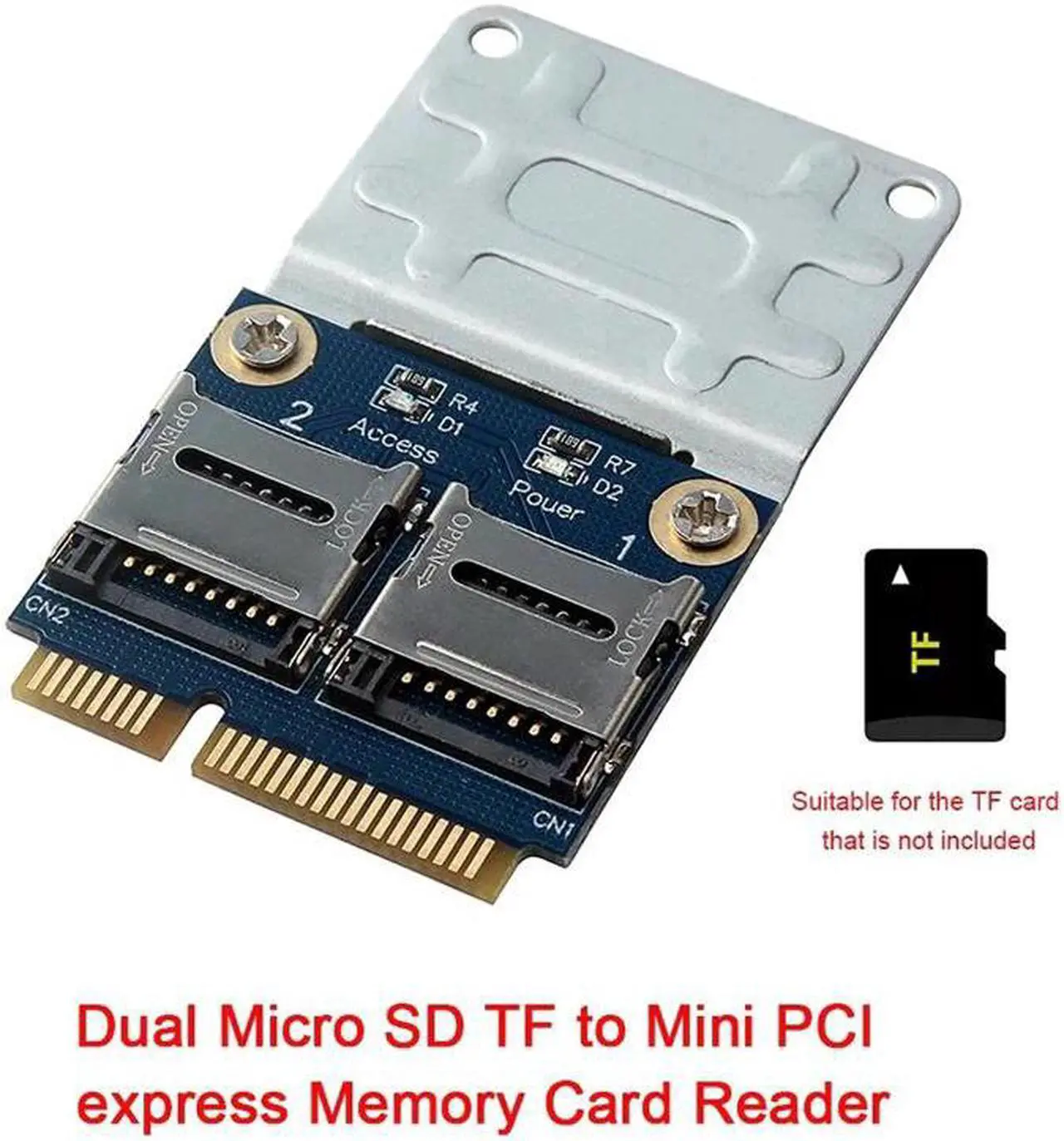 Alt view image 2 of 5 - Micro-Sd Tf To Mini Pci Express Memory Card Reader Adapter Converter Card for Laptop