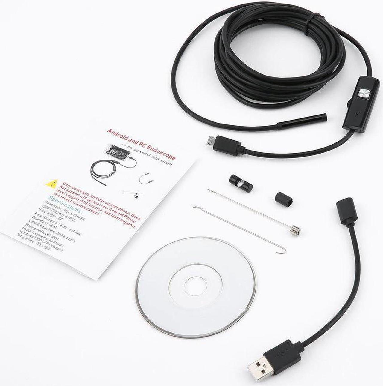 720P Mini USB Camera Industrial Endoscope Inspection Camera Endoscopes camera Waterproof With 6 Led for Windows Macbook Phone