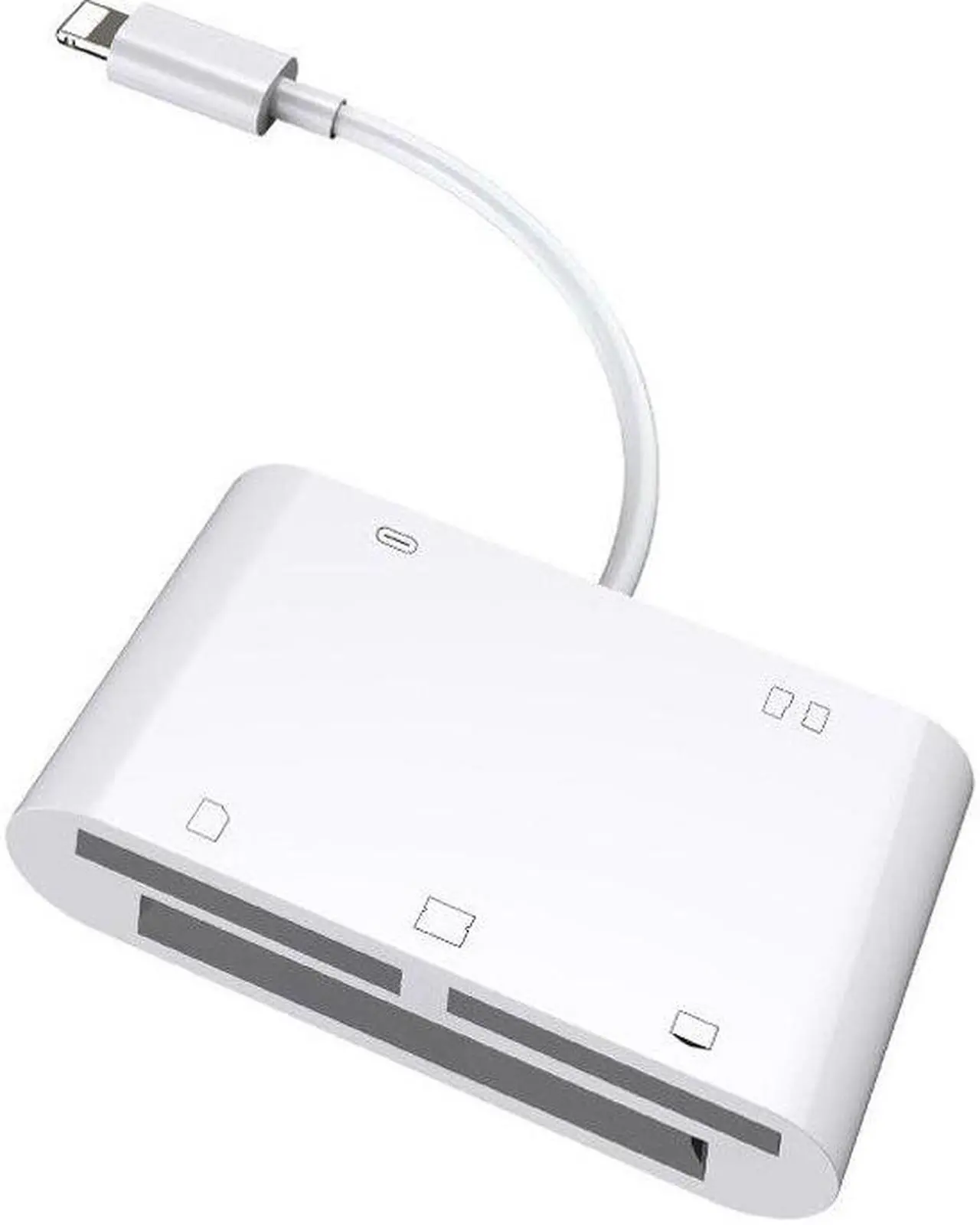 Alt view image 2 of 5 - 6in1 SD TF SDHC CF XD M2 Card Reader Charging Adapter for IPhone X XS MAX XR 11 Pro Max 12 13 5 5S 6 7 8 Plus For iPad