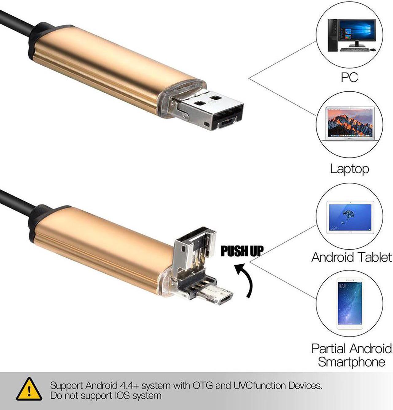 7mm 1m 5m 10m Flexible Cable USB Endoscope Waterproof inspection Snake Tube Video Camera Mini Endoscope For Smartphone/PC