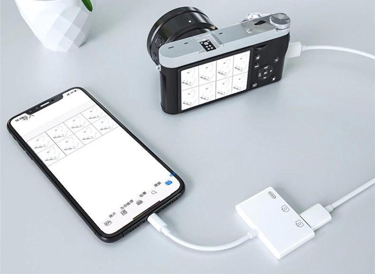 Alt view image 2 of 3 - update 3.0 Dual USB OTG Adapter 500mAh With Charge Support File U disk camera Card Reader IOS13 for Iphone 6 7 8 X pro11
