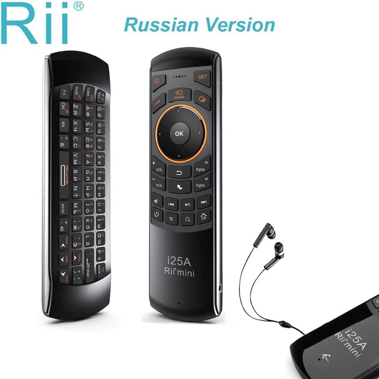 i25A 2.4G Mini Wireless Keyboard Air Mouse Remote Control with Earphone Jack For Smart TV Android TV Box Fire TV