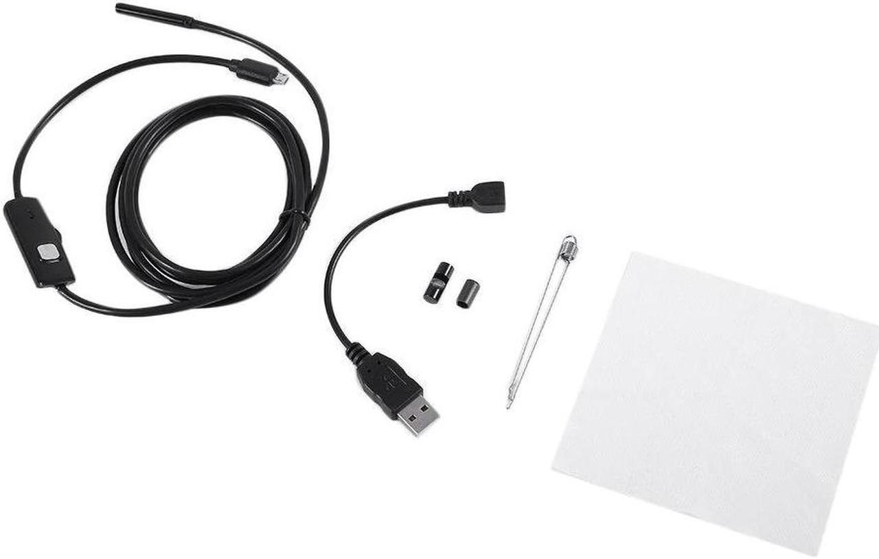 720P Tube Endoscope 5.5mm 2M Micro USB HD Camera Borescope Inspection for PC Android Phone IP67 Waterproof Scope 6 White Leds 66