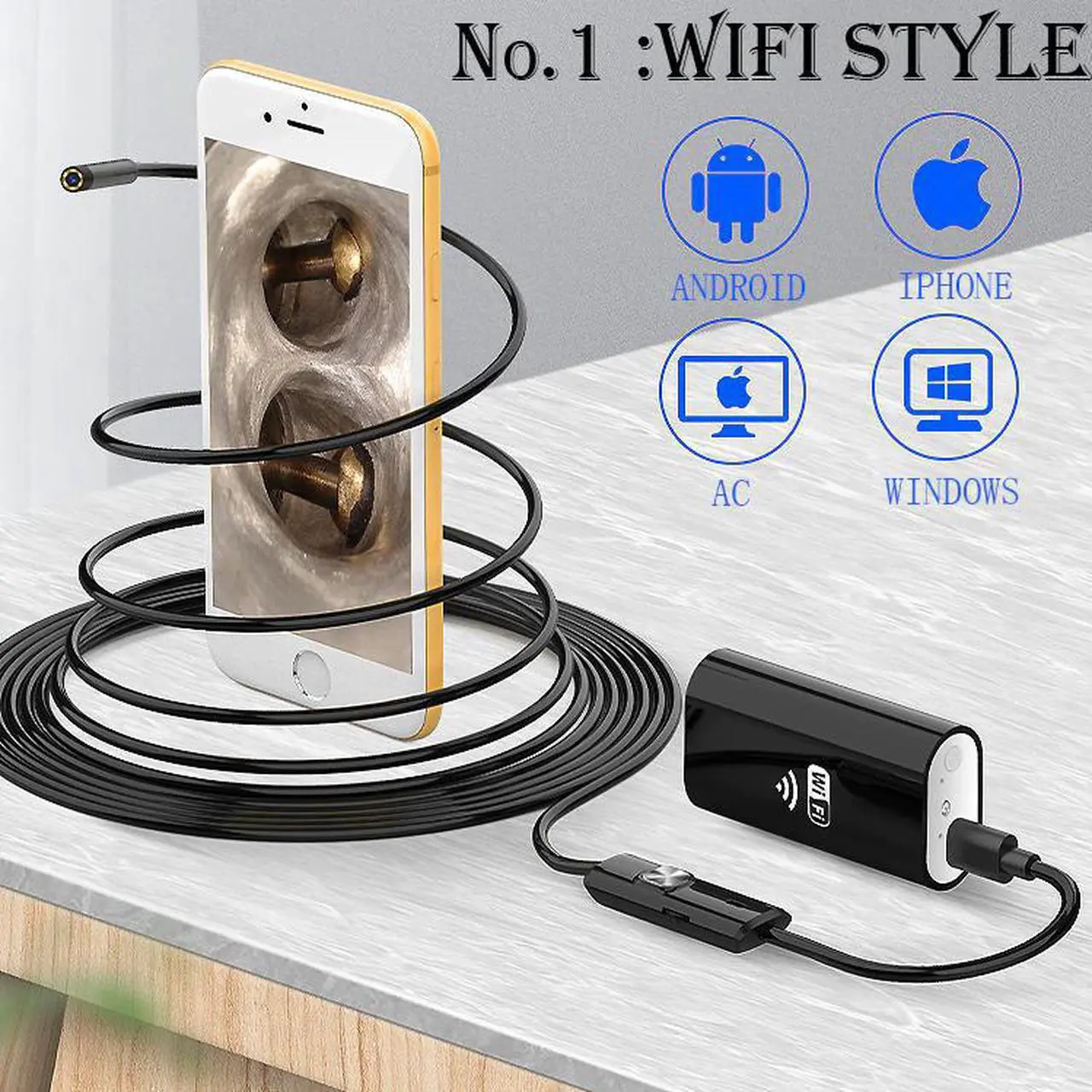 Main image of Endoscope Camera Mini Waterproof Cable  Camera 8mm/5.5mm 2M/5M USB Endoscope Borescope IOS Endoscope For Iphone