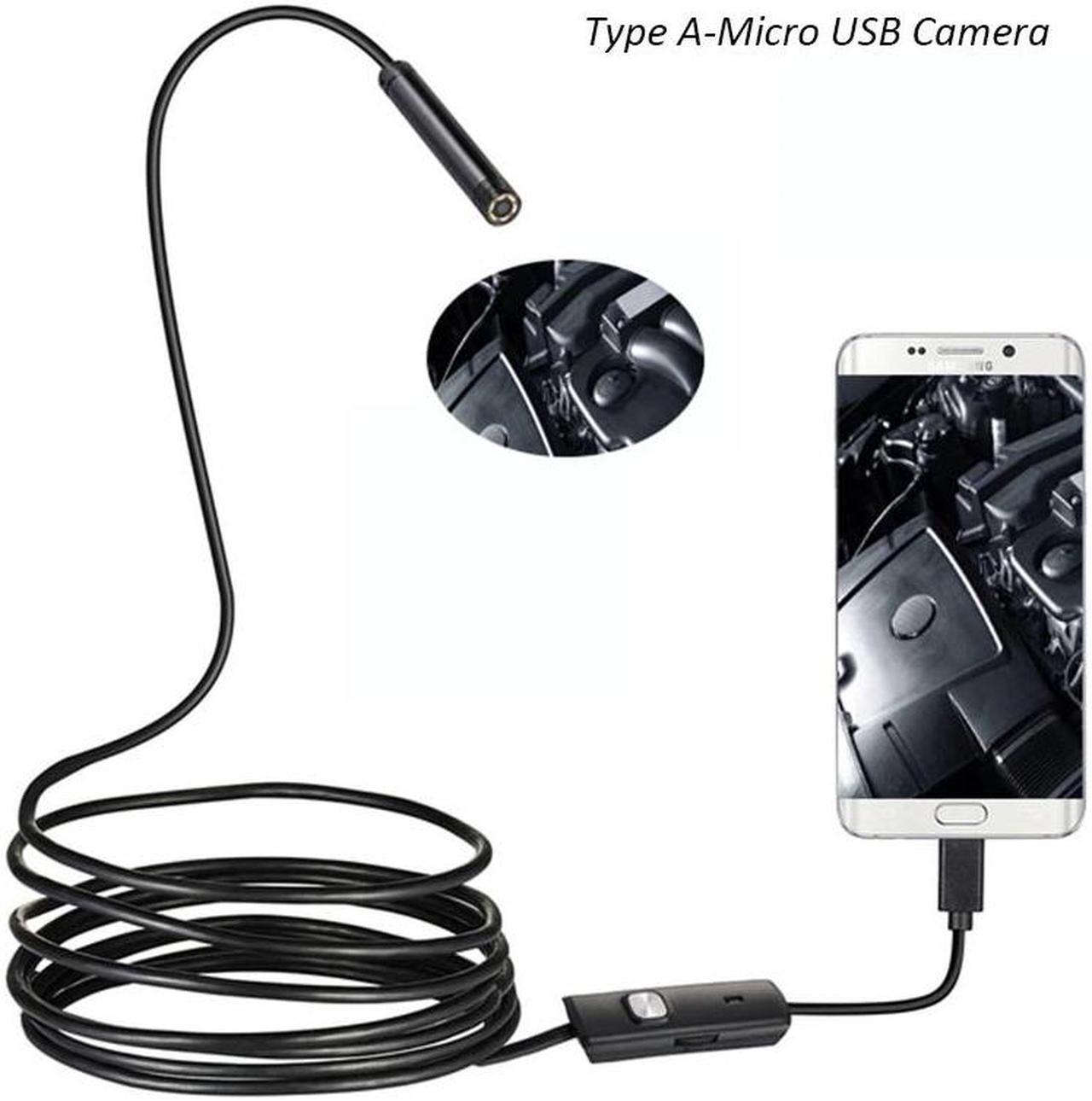 5.5mm Lens 1M/2M Soft Wire Android USB Endoscope Camera USB Pipe Inspection Endoscope OTG USB Borescope Camera Mini Camera