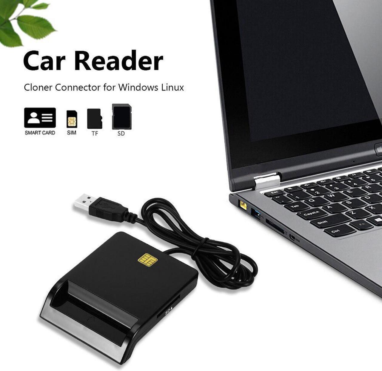 Alt view image 3 of 5 - Universal USB 2.0 Smart Card Reader for Bank Card CAC IC ID SIM DNIE ATM Card readers for Windows 10