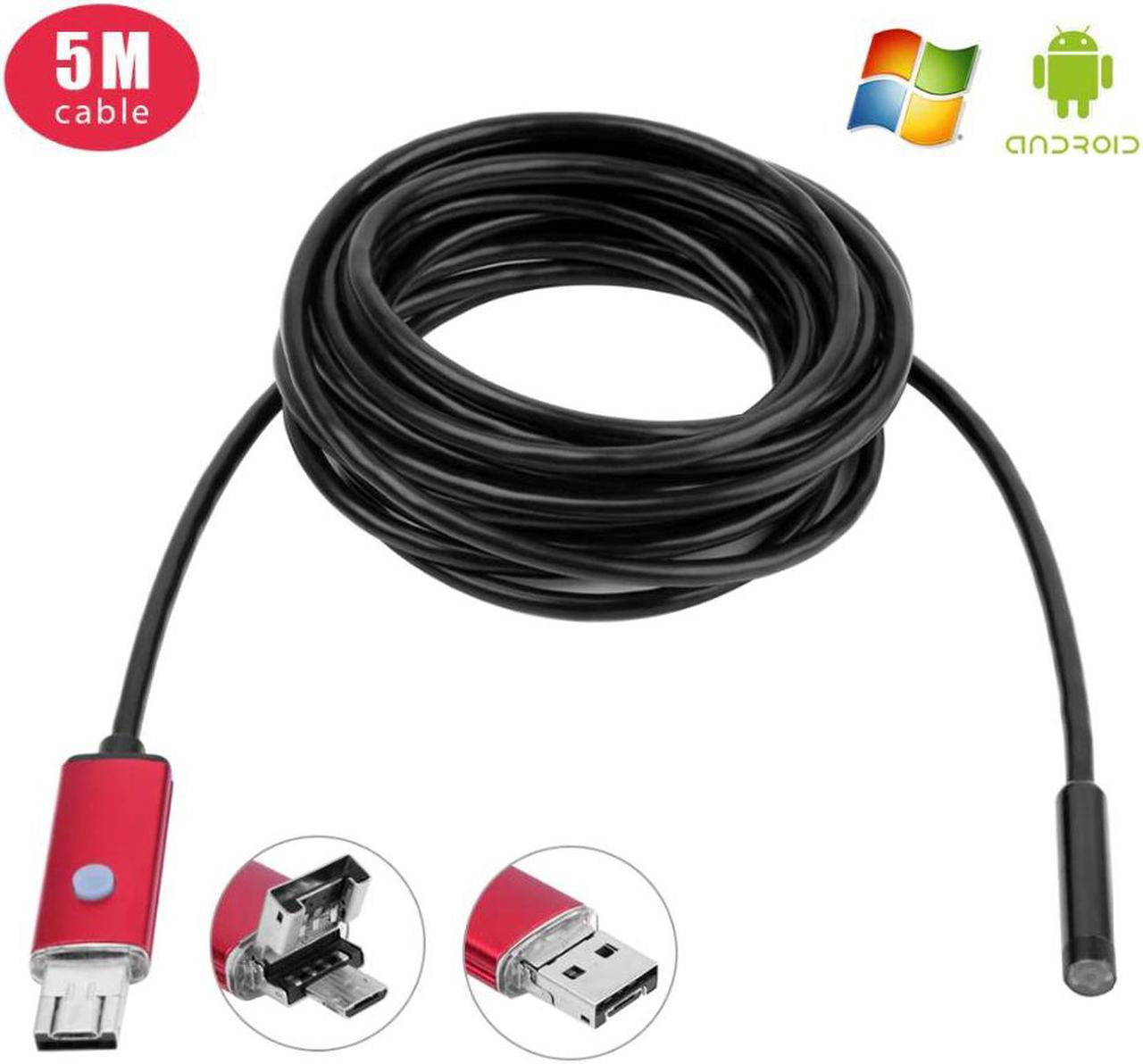 7mm Waterproof USB Endoscope Borescope Cable Mini Inspection Camera Snake Tube with 6 LED for Android Phone Hot sales