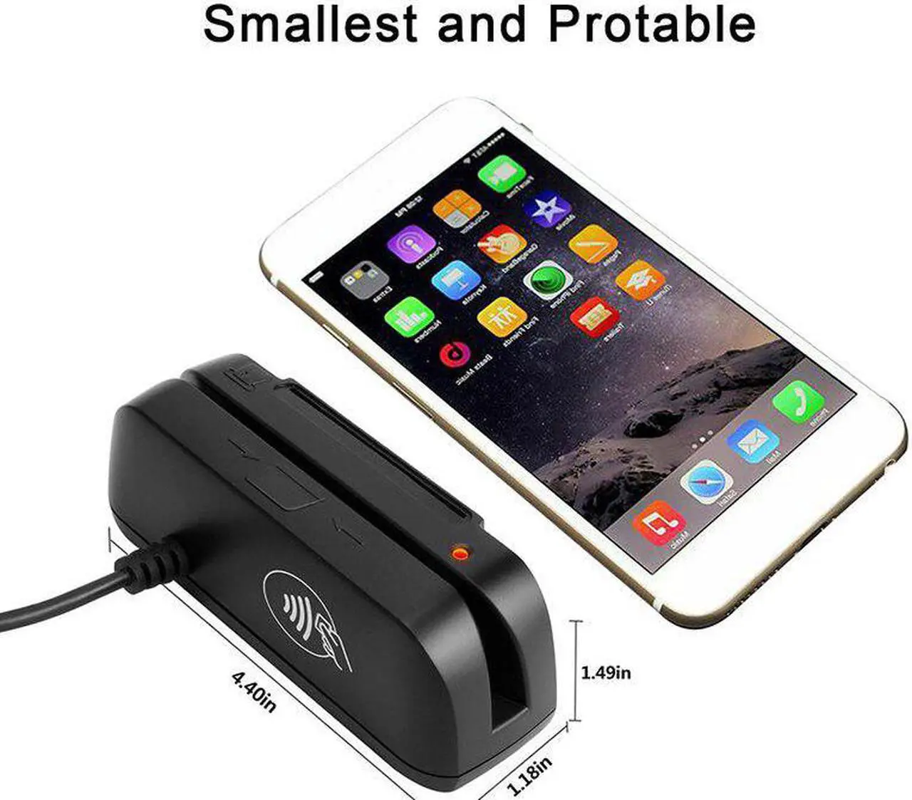 Alt view image 5 of 5 - 3 in 1 Combo Credit Card Reader SZTW150 Magnetic Card Reader + EMV Chip/RFID NFC Reader Writer For Read and Write CPU Chip Card