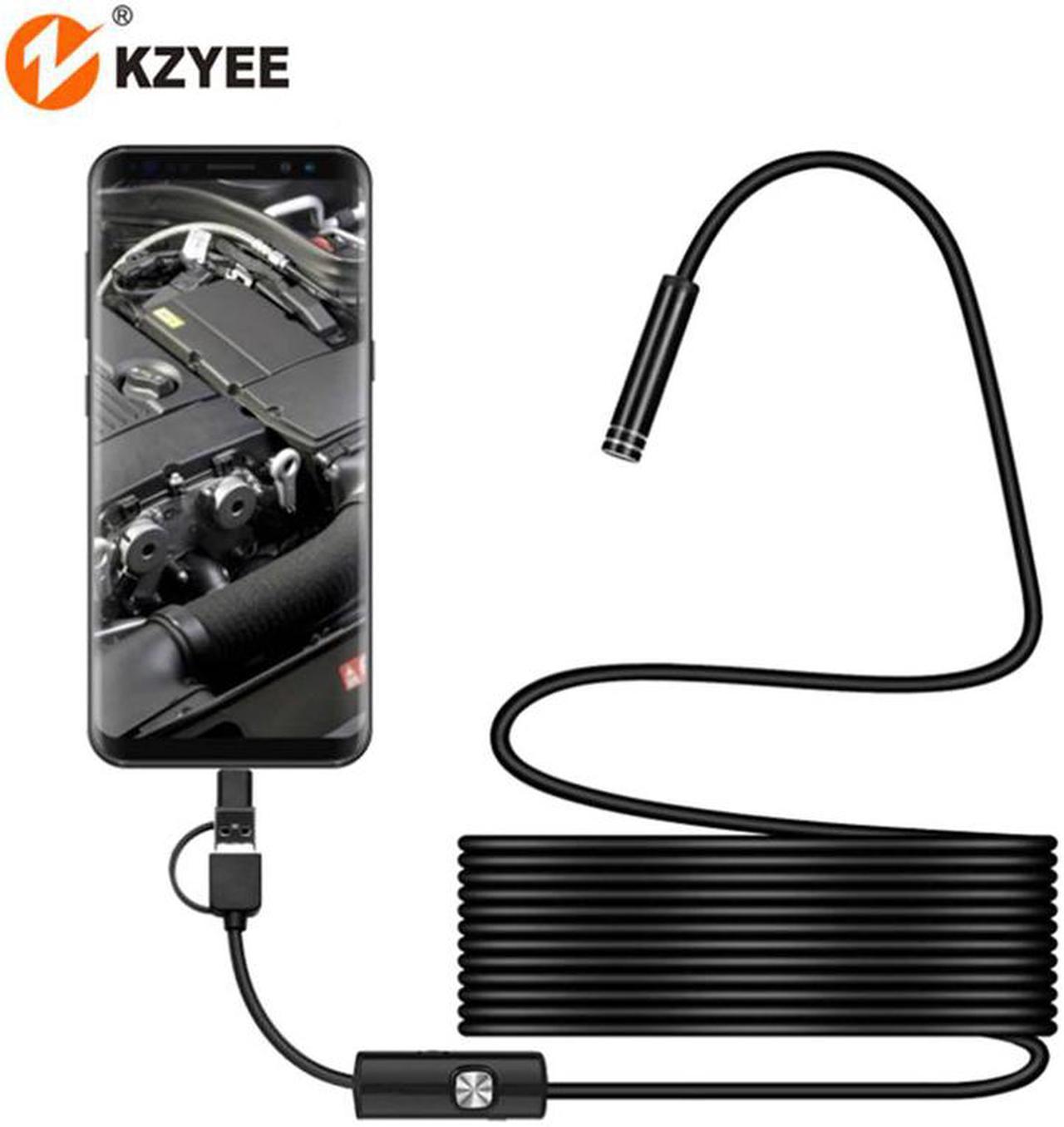 USB Mini Endoscope Camera 3in17mm 2m 1m 1.5m IP67 Waterproof 6LED Borescope Inspection Camera for Android Smartphone PC