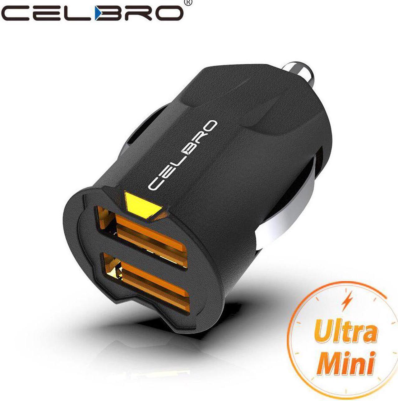 Mini 2.1A Car Charger Dual USB Port Car Phone charger Smart Current LED CarCharger for  Galaxy S20 Ultra  Mi 10 Pro