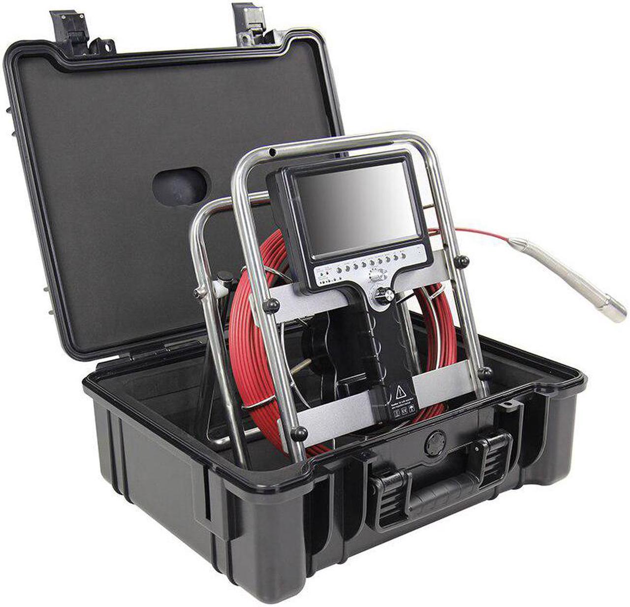 28mm Self Leveling Pipe Locating Drain Sewer Inspection Camera Snake Endoscope Meter Counter Borescope