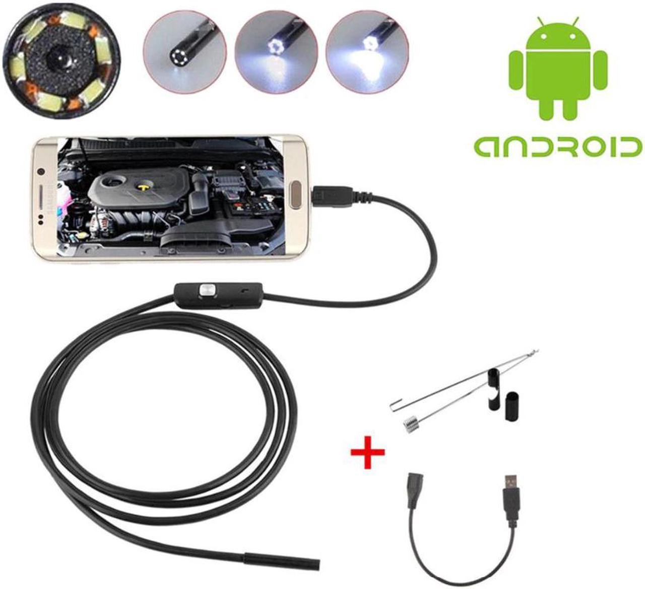 1M 7mm Lens USB Endoscope Camera Waterproof Flexible Wire Snake Tube Inspection Borescope For OTG Compatible Android Phones