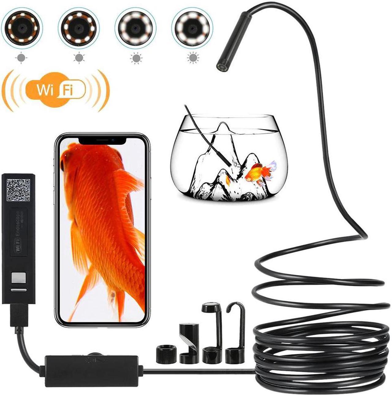 5M 8mm Endoscope Camera Borescope Flexible USB Inspection Camera HD1200P IP68 Waterproof Endoscope Camera for Android PC Phone