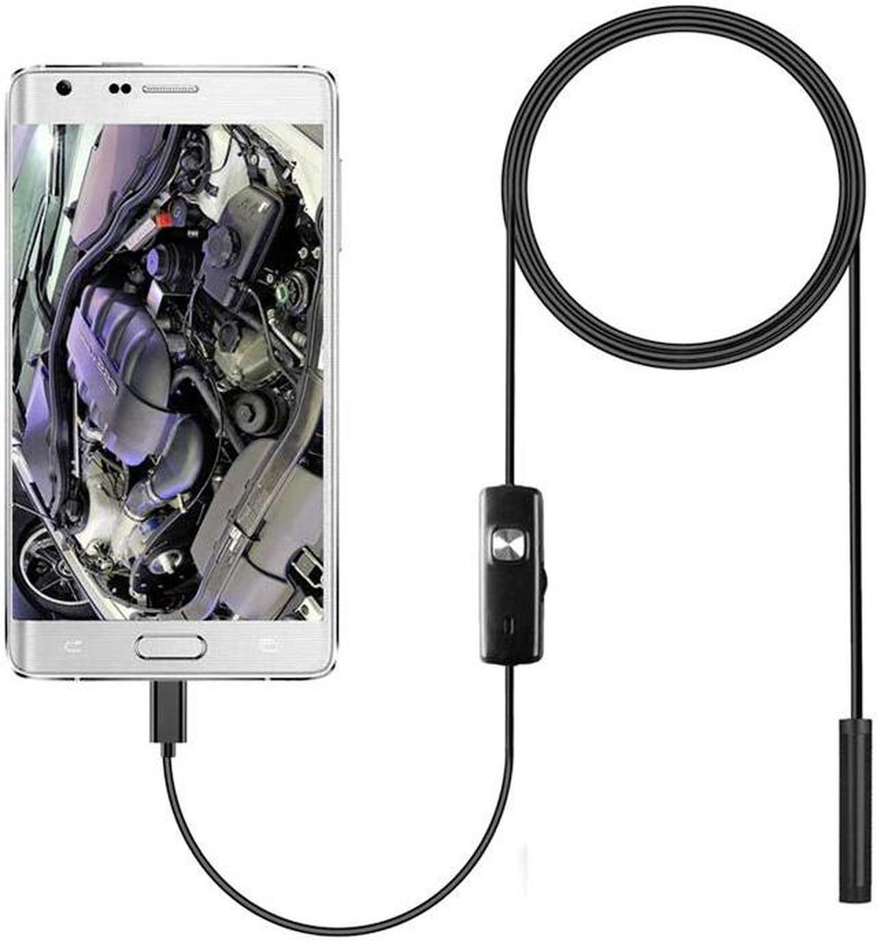 7mm Endoscope Micro USB Inspection Borescope Camera for Android PC Flexible IP67 Waterproof Notebook 6leds Adjustable