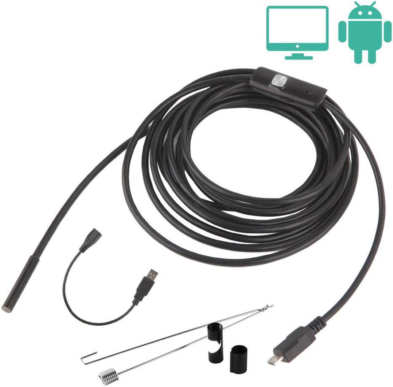 Inspection Camera 2.0 MP 1200P HD Endoscope Camera Waterproof Tube Snake Camera with 8 LED Lights for IOS Android PC