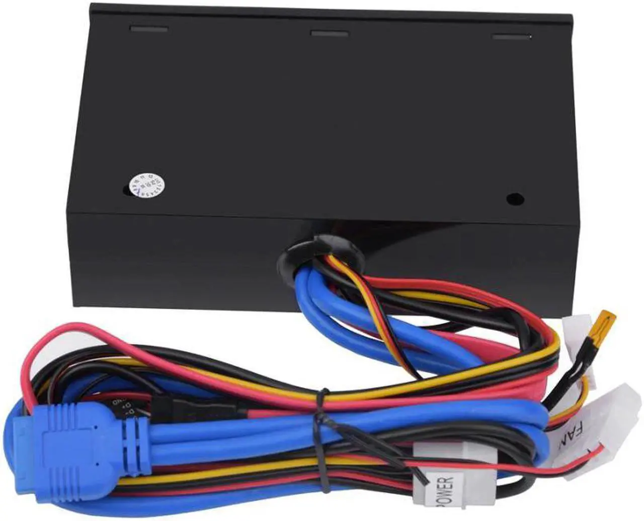 Alt view image 3 of 5 - 5.25" Multifuntion Media Dashboard Front Panel 2 USB 3.0 Hub Card Reader with LCD Display Suitable for Desktop Computer