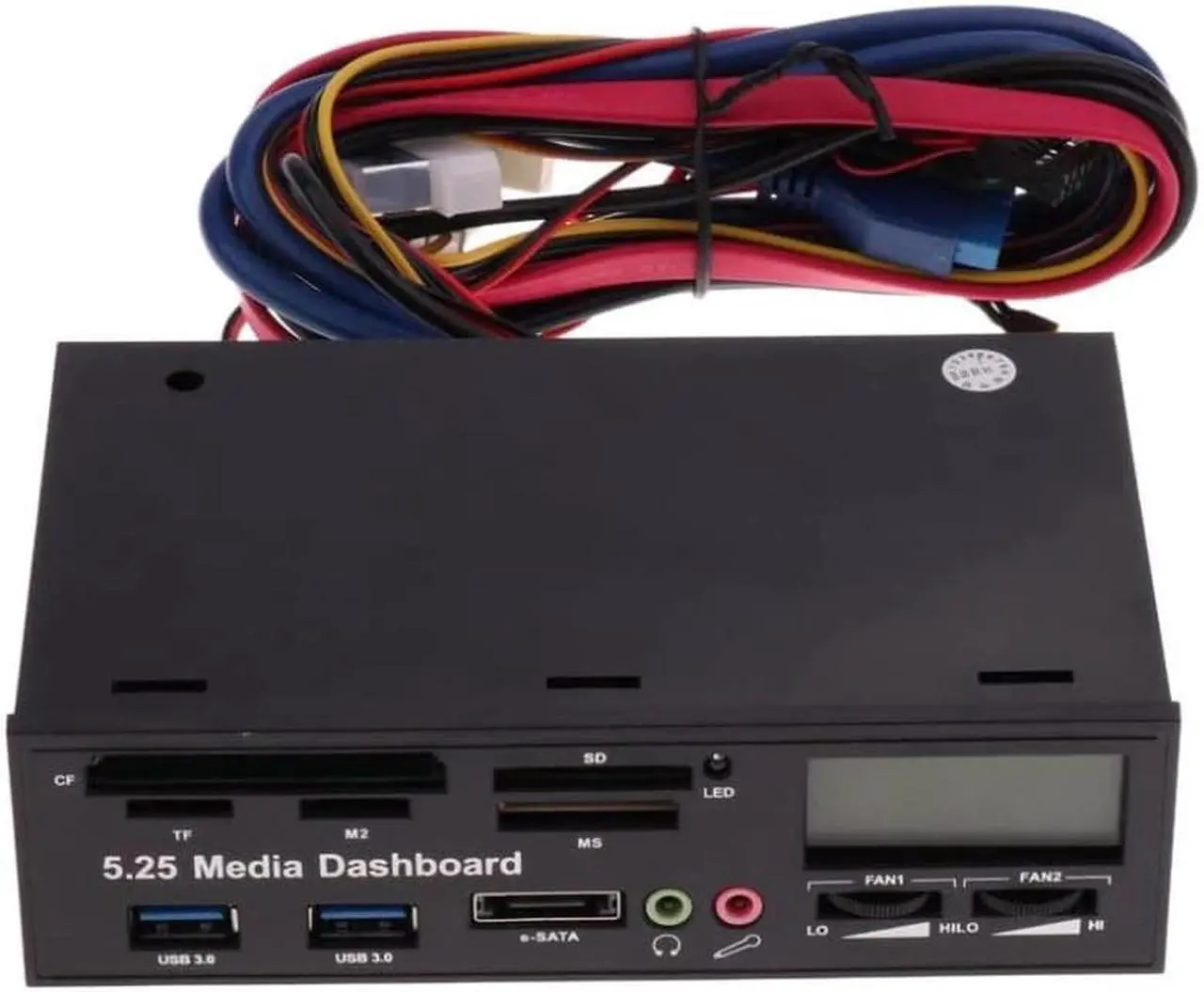 Alt view image 3 of 5 - 1PC 5.25 Inch USB 3.0 High Speed Media Dashboard Front Panel PC Multi Black Card Reader