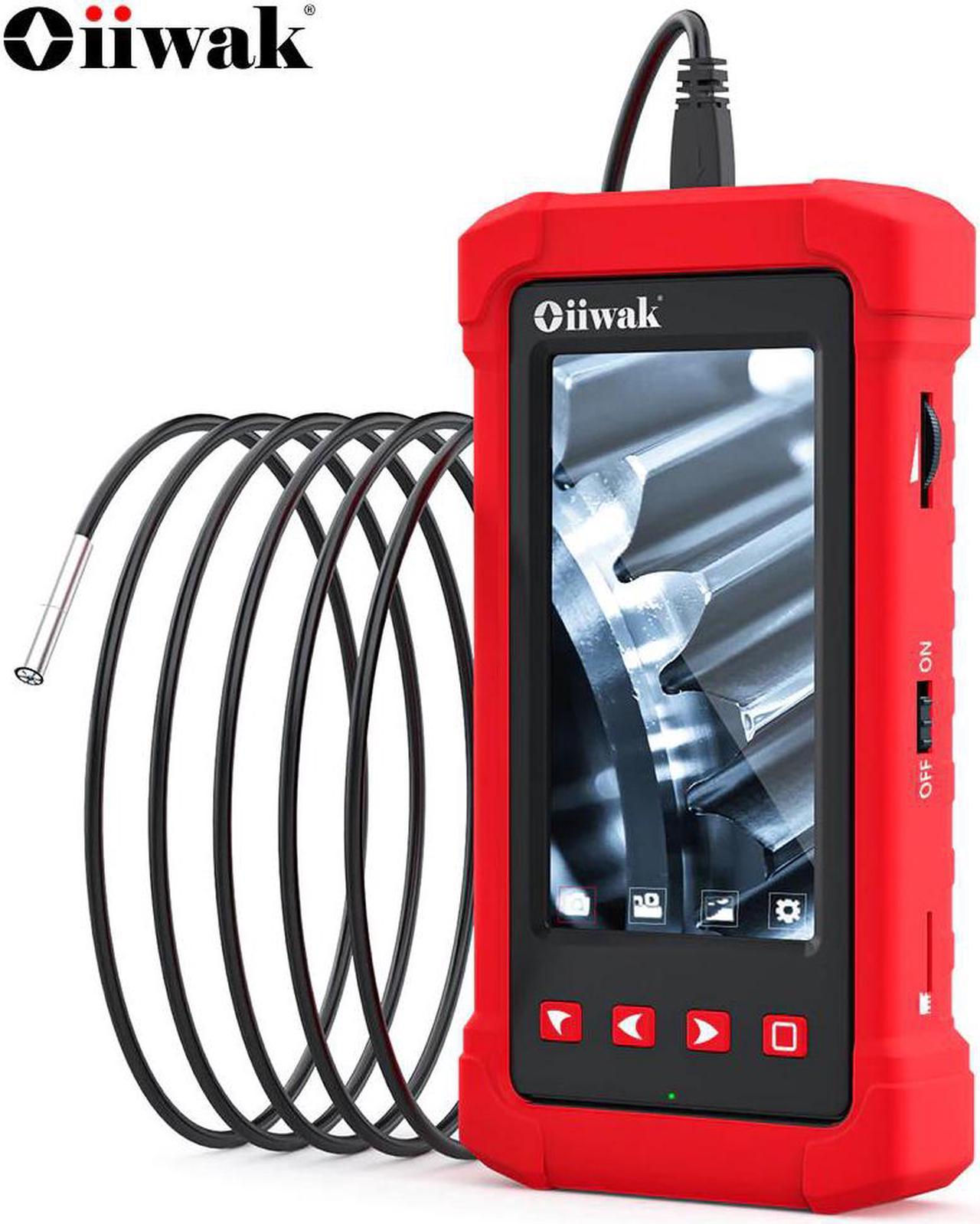 3.9mm Borescope Inspection Camera with Light 1080P HD Video 4.3 Inch Digital Screen IP68 Waterproof Industrial Endoscope