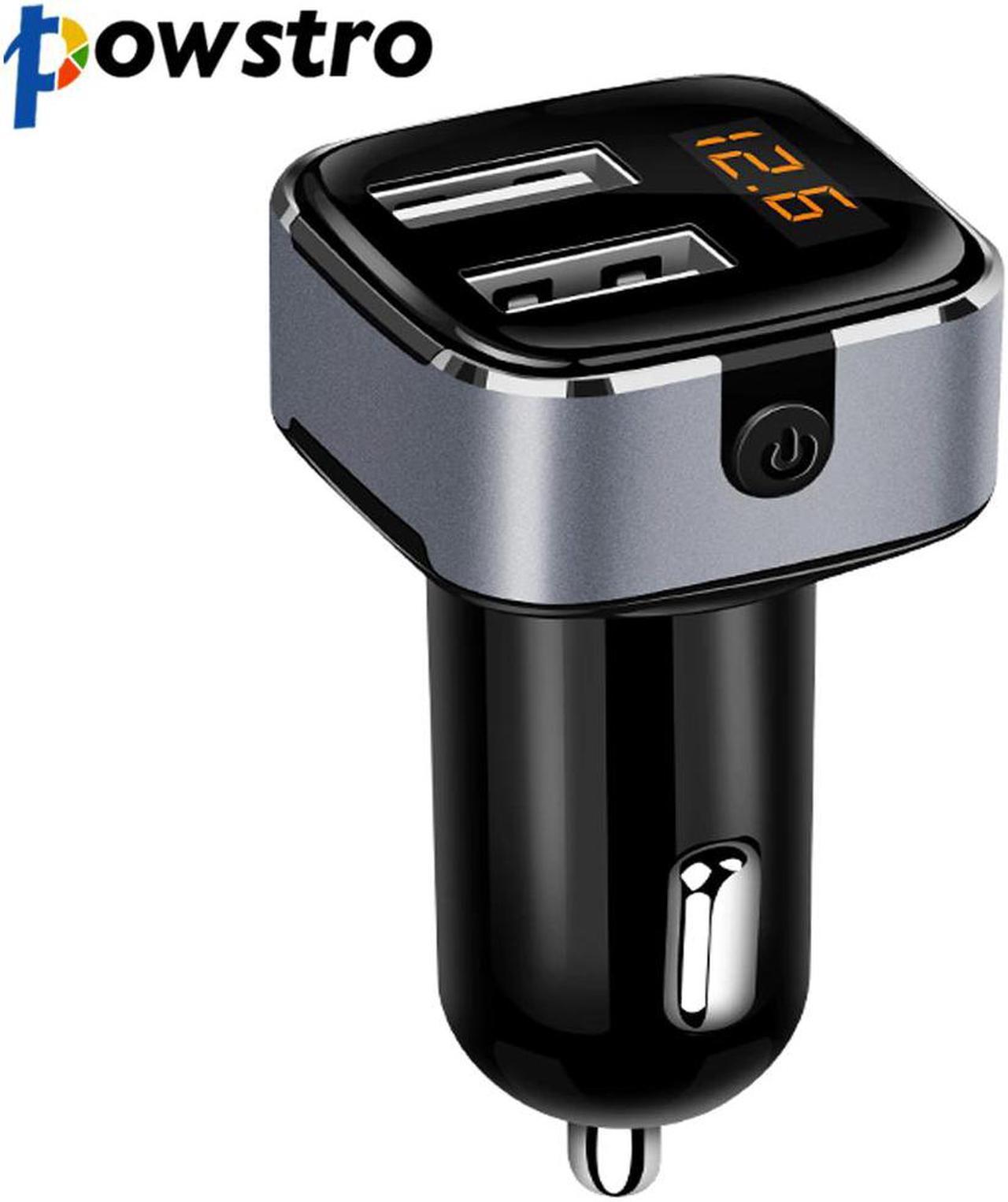 Dual USB 5V 3.1A Car Charger USB Charger LED Display with Power Switch Voltmeter Current Detect For  Galaxy