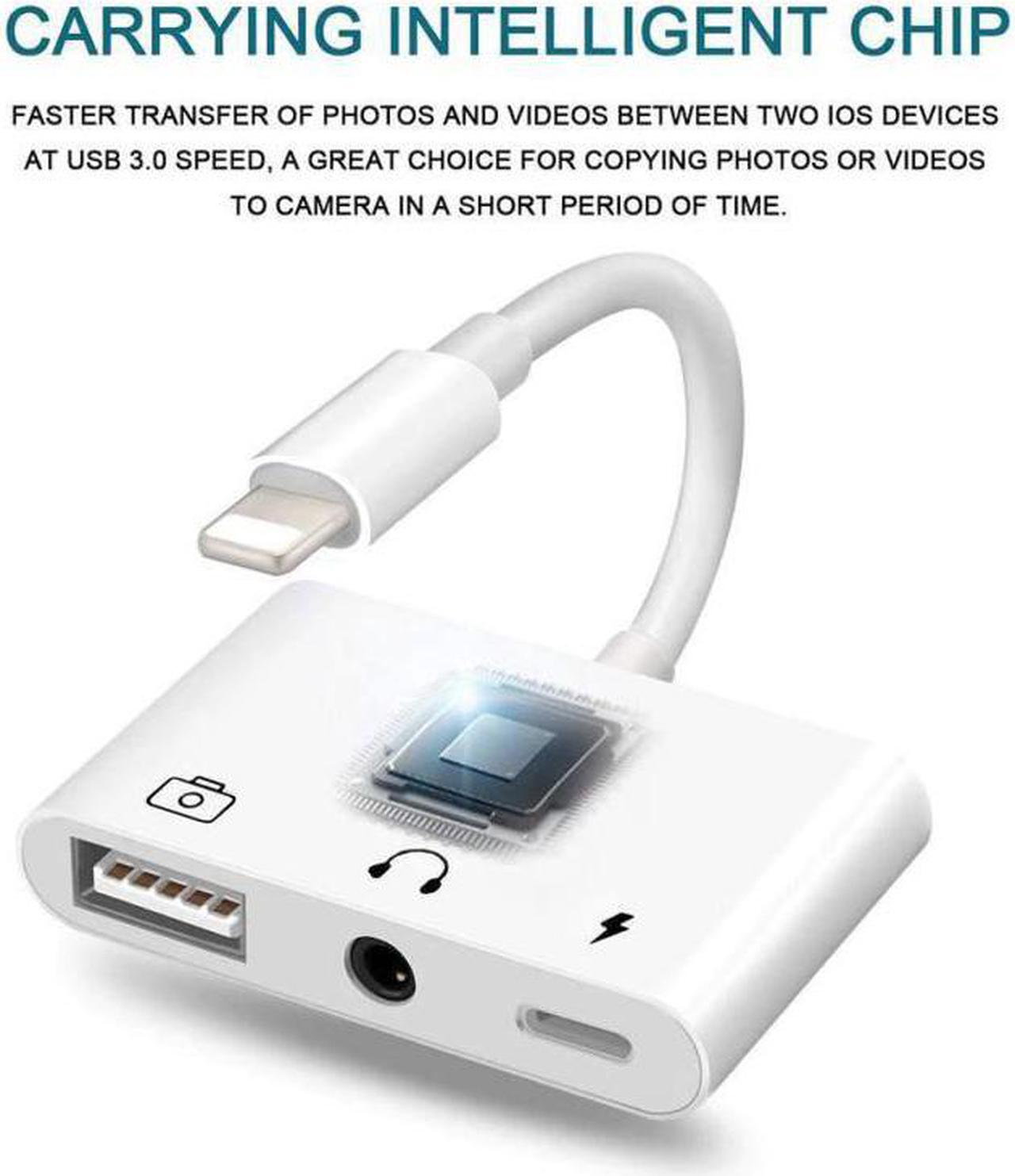 Main image of style OTG Adapter USB 3 Camera Reader With 3.5mm Headphone Jack Connection Kits Data Sync For iPhone 11 X/XR/XS/8/7 500MA