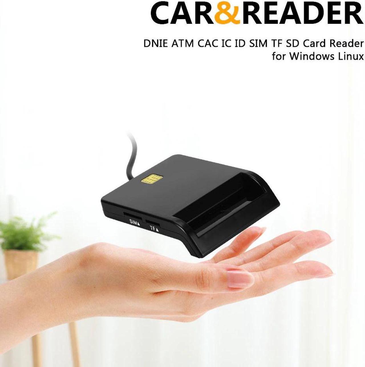 Alt view image 2 of 5 - Universal USB 2.0 Smart Card Reader for Bank Card CAC IC ID SIM DNIE ATM Card readers for Windows 10