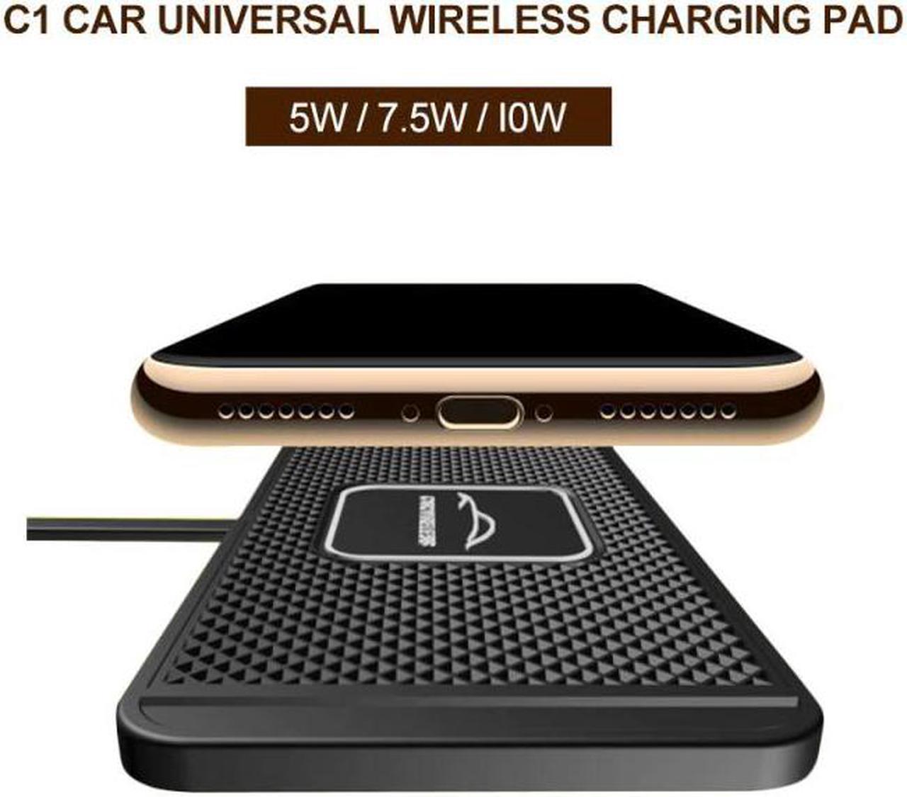 10W Q1 Car Wireless Mobile Phone Charger Pad Anti-Skid Pad For IPhone  Fast Charging Non-Slip USB Charger Wireless Pad