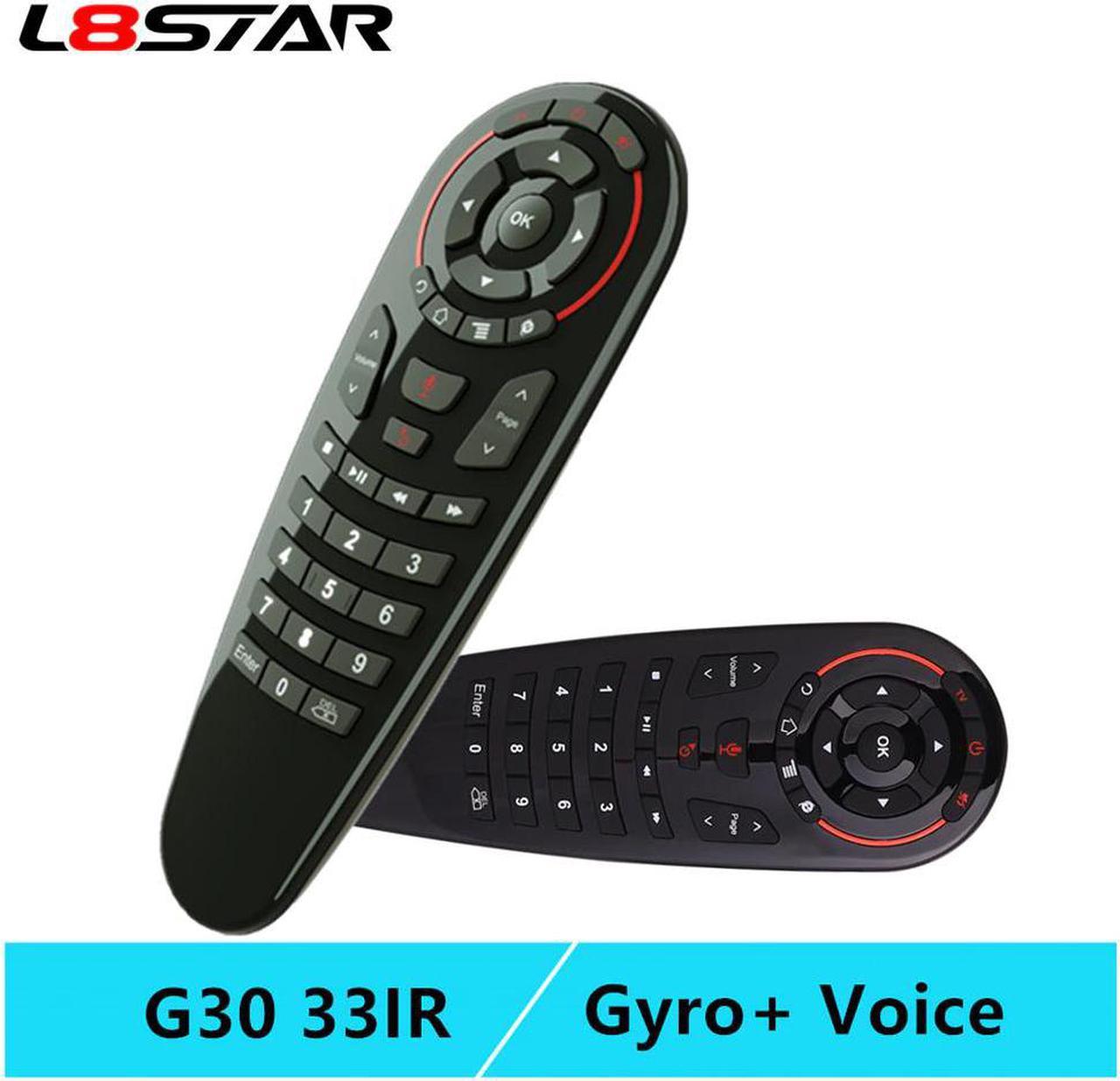 G30S Voice Air Mouse universal Remote control 33 keys IR learning Gyro Sensing Wireless Smart remote for android tv box X96 mini