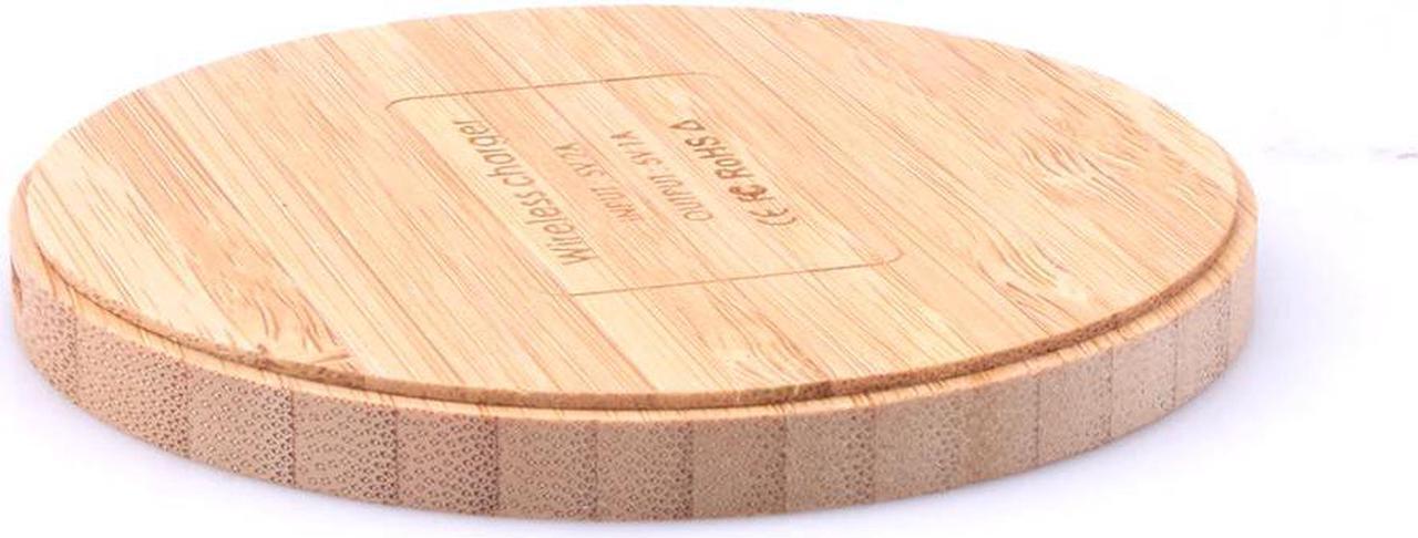 Alt view image 4 of 5 - Portable 5W Qi Wireless Charger Slim Wood Pad For Apple iPhone 7 8 Plus Smart Phone Wireless Charging Pad For Samsung S7