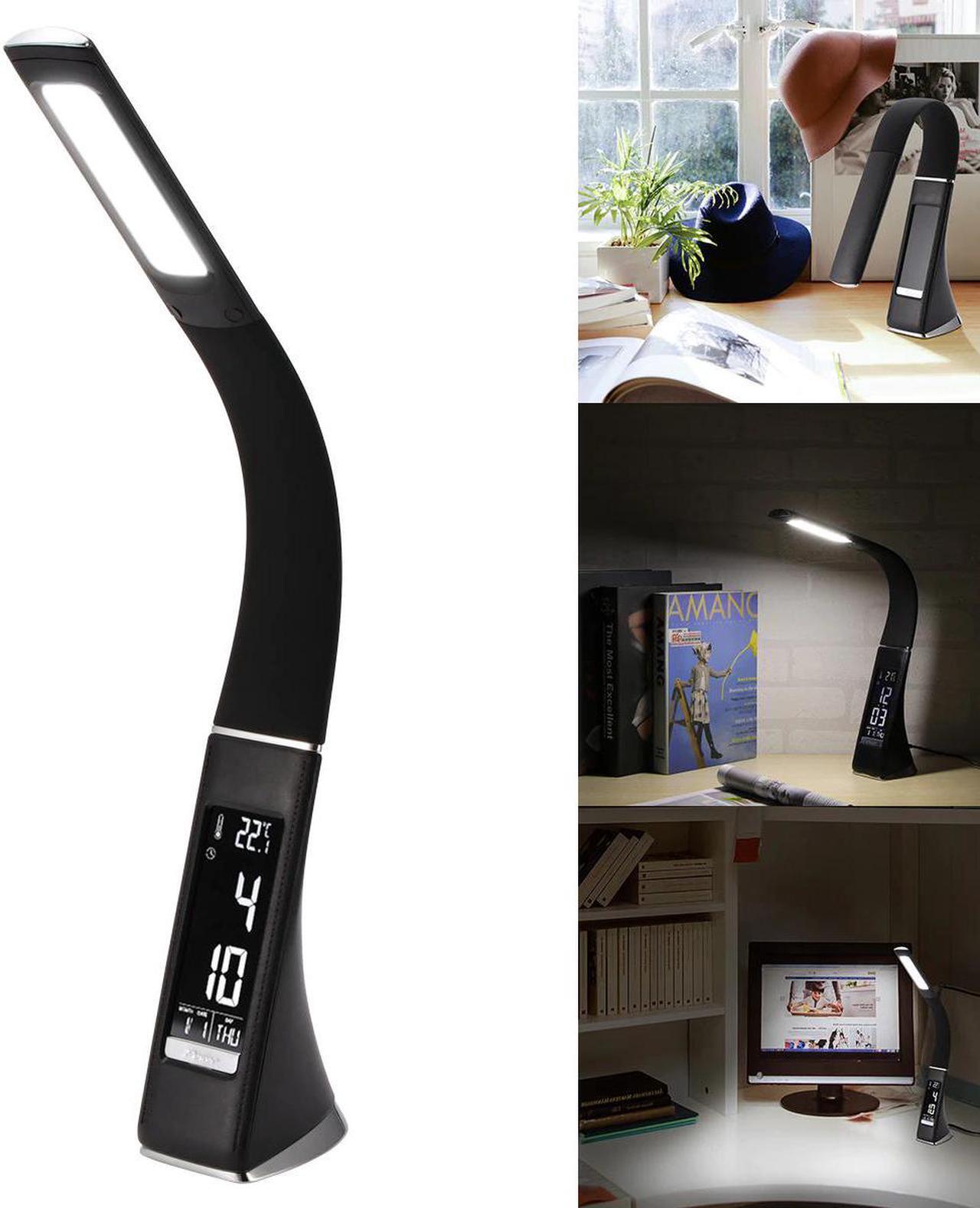 Alt view image 3 of 5 - Desk Lamp Dimable Level Touch Reading Eye-Protect Alarm Clock Calendar With Timer Table Lamp 3 Levels Brightness Night Light