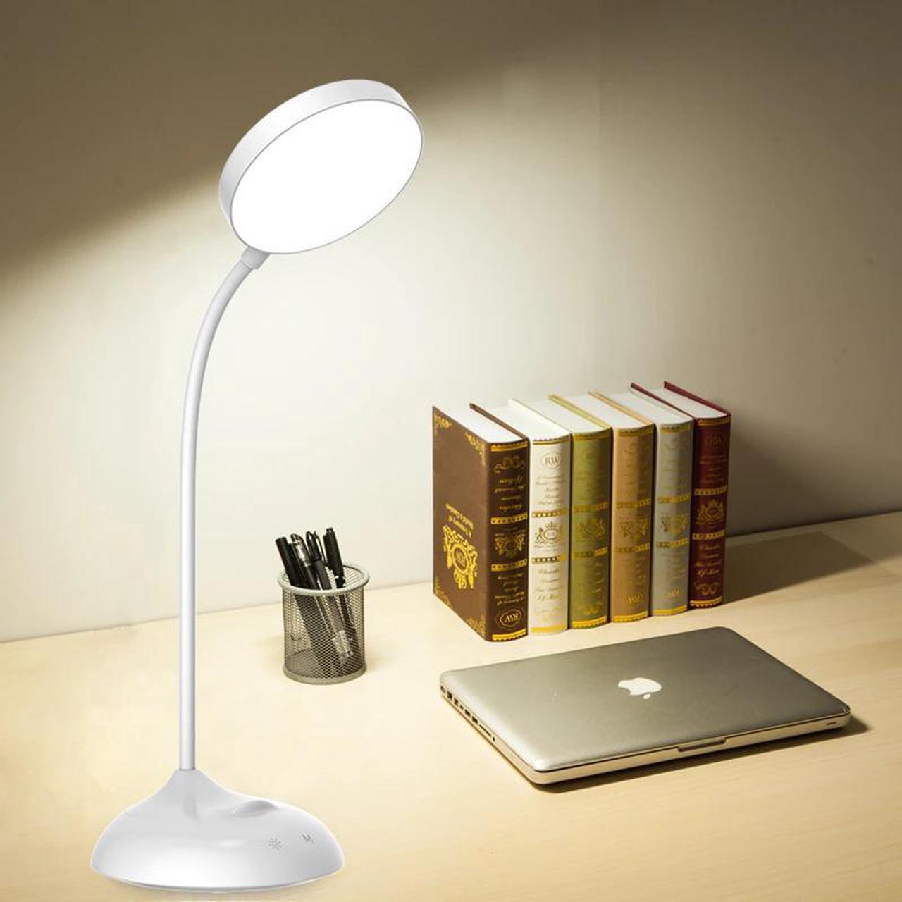 4W 36 LED Flexo Led Desk Lamp Touch USB Light Table Lamp 5 Level Dimmable Brightness&Color Eye Protection Reading Study Desk Lig