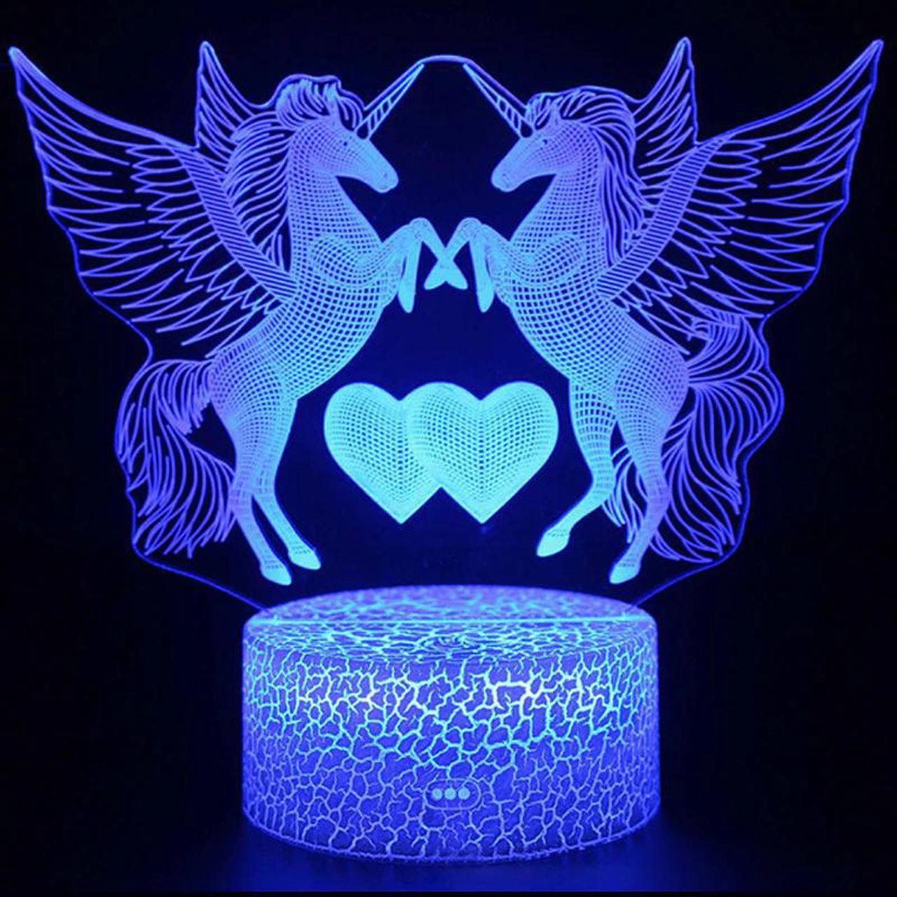 3D Night Light Remote Or Touch Control 3D LED  Unicorn Shaped Table Desk Lamp Xmas Home Decoration Lovely Gifts For Kids D30