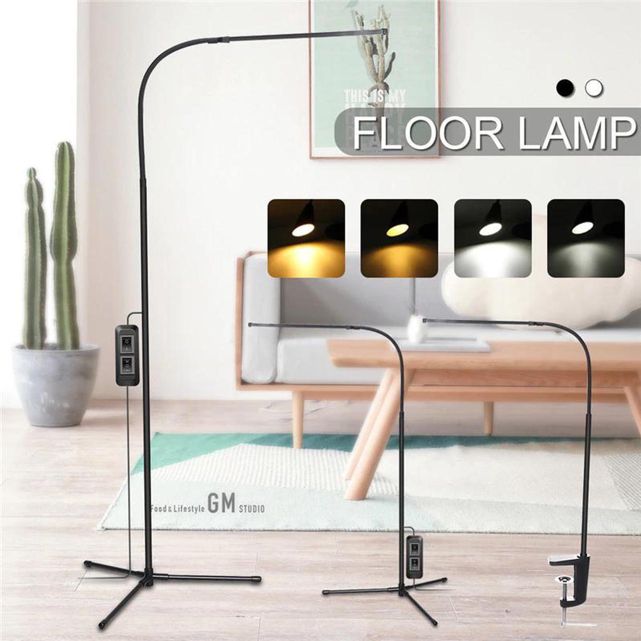 Sell Modern 8W White & Warm White LED Floor Lamp Dimmer USB Desk Reading Light Fixture for Bedroom DecorTriangle Floor Lamp