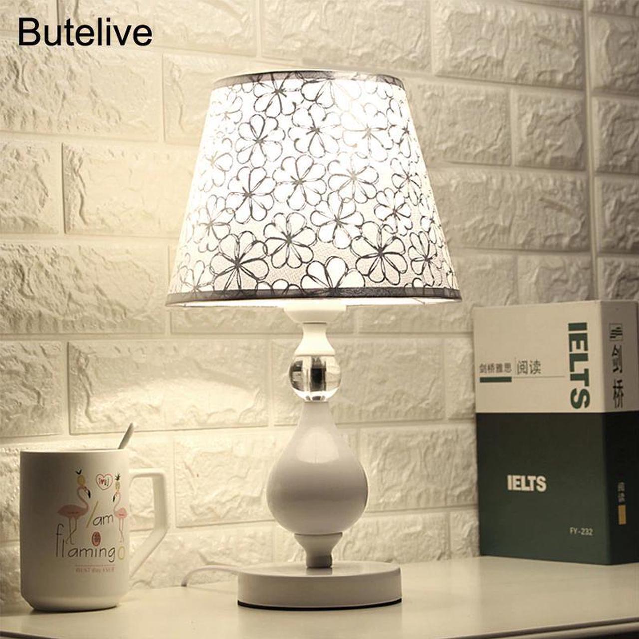 Table Lamps for Bedroom Bedside Lamp Living Room Bedroom Bed Lamp Nightstand Desk Lamp for Reading Study Office Night Light E27