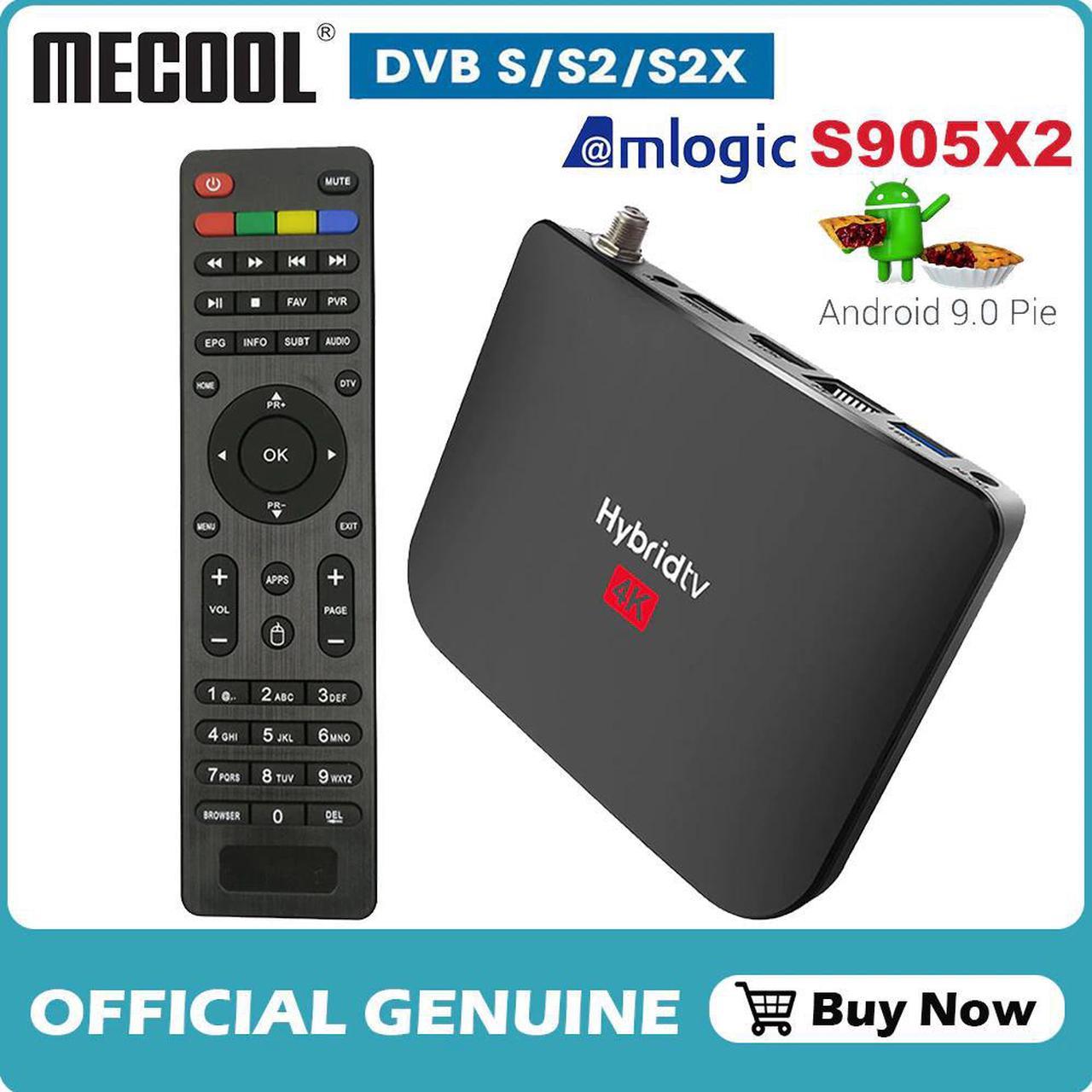 Satellite Receiver DVB S2/S2X Android 9.0 2GB 16GB Amlogic S905X2 WiFi 4K TV Box PVR Recording Youtube M8S PLUS Console