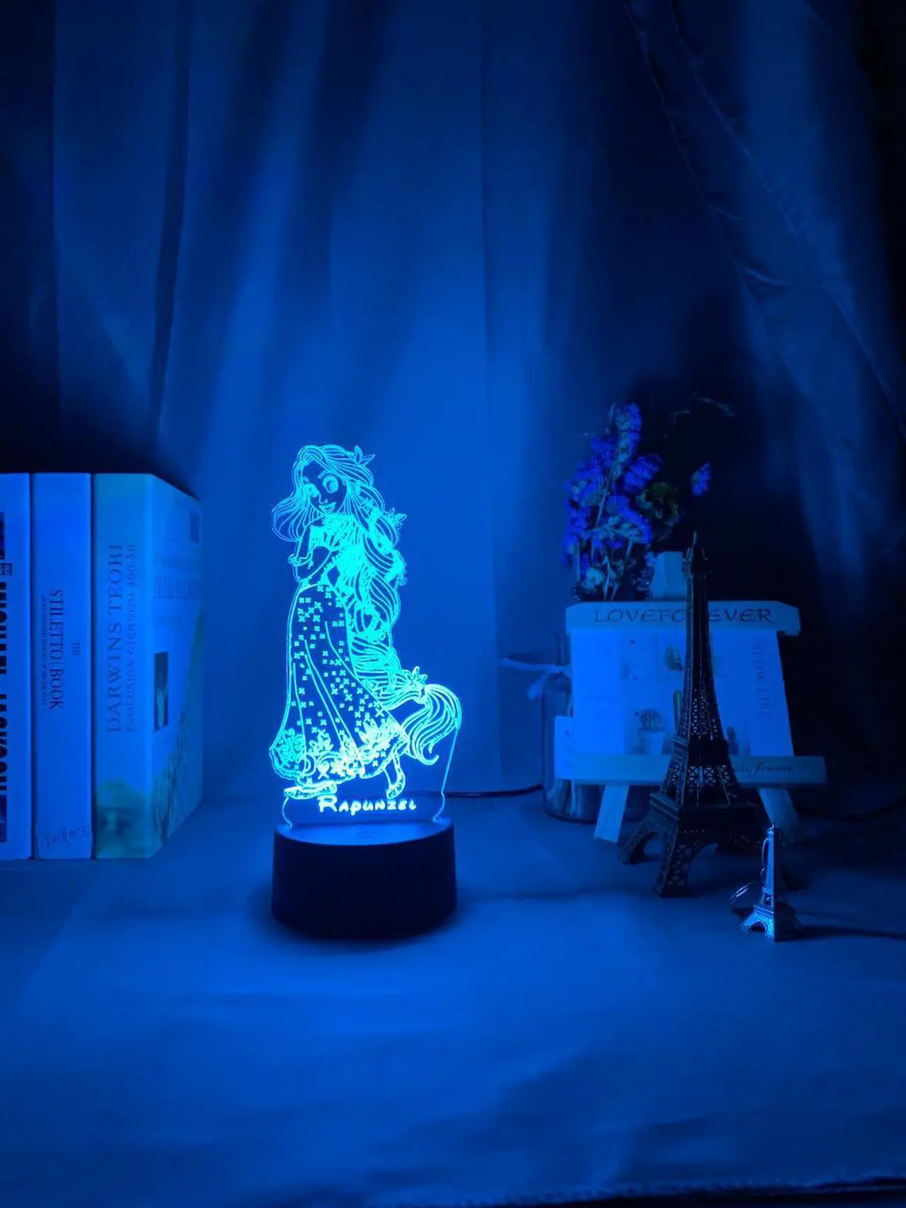 Alt view image 3 of 5 - 3d Optical Girls Night Light Rapunzel Figure Nightlight For Kids Bedroom Decoration Lighting Desk Lamp Gift Tangled Dropshipping
